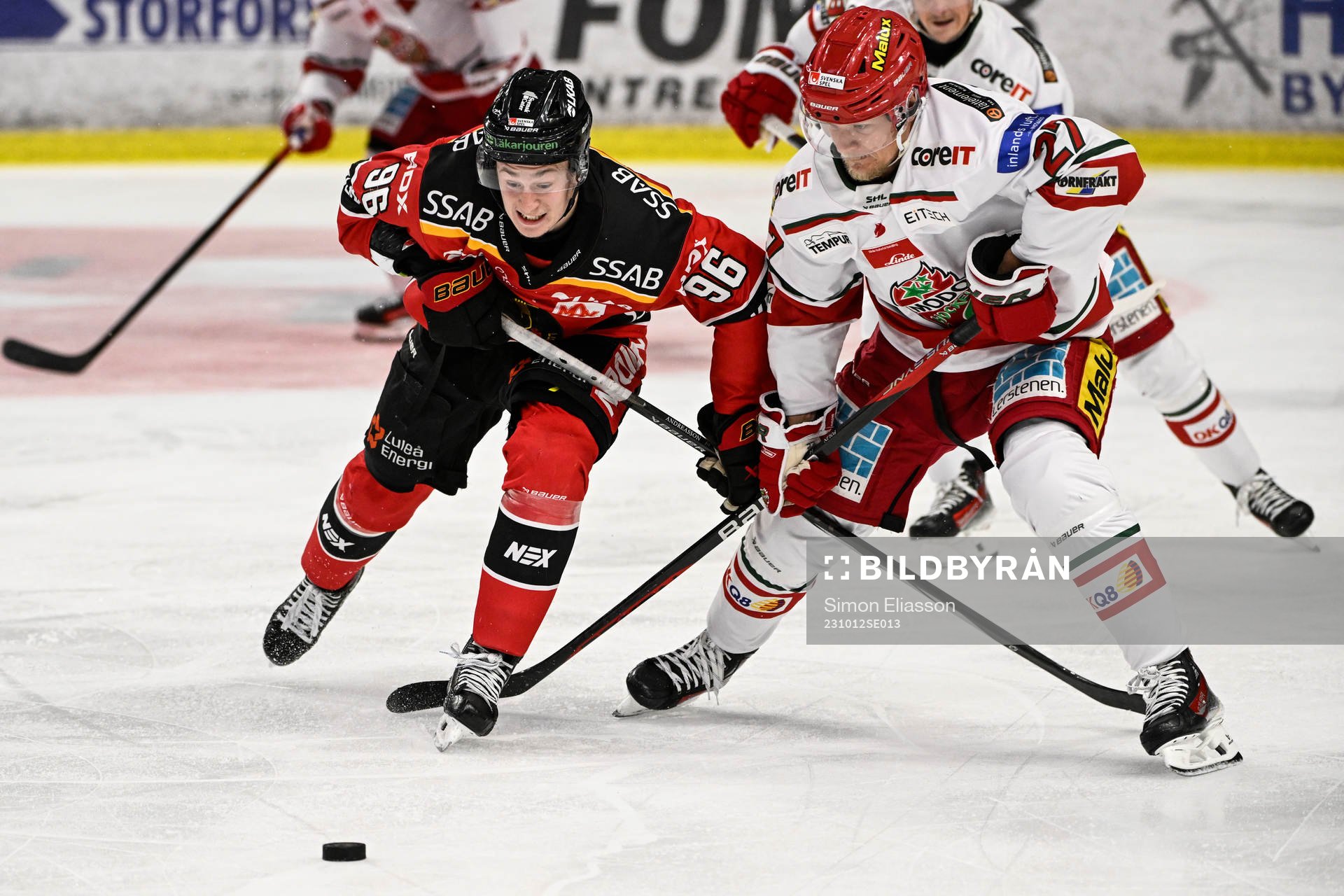 Luleås Pontus Andreasson och MoDos Niklas Folin