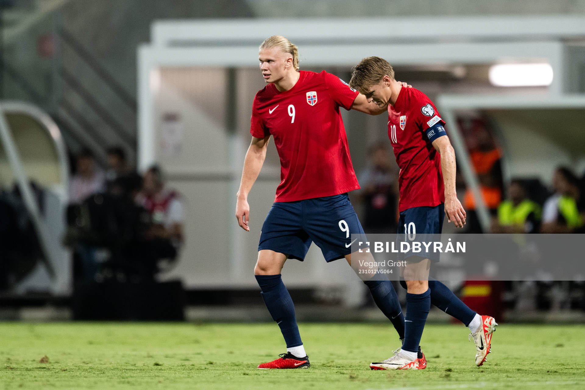 Erling Braut Haaland and Martin Ødegaard of Norway