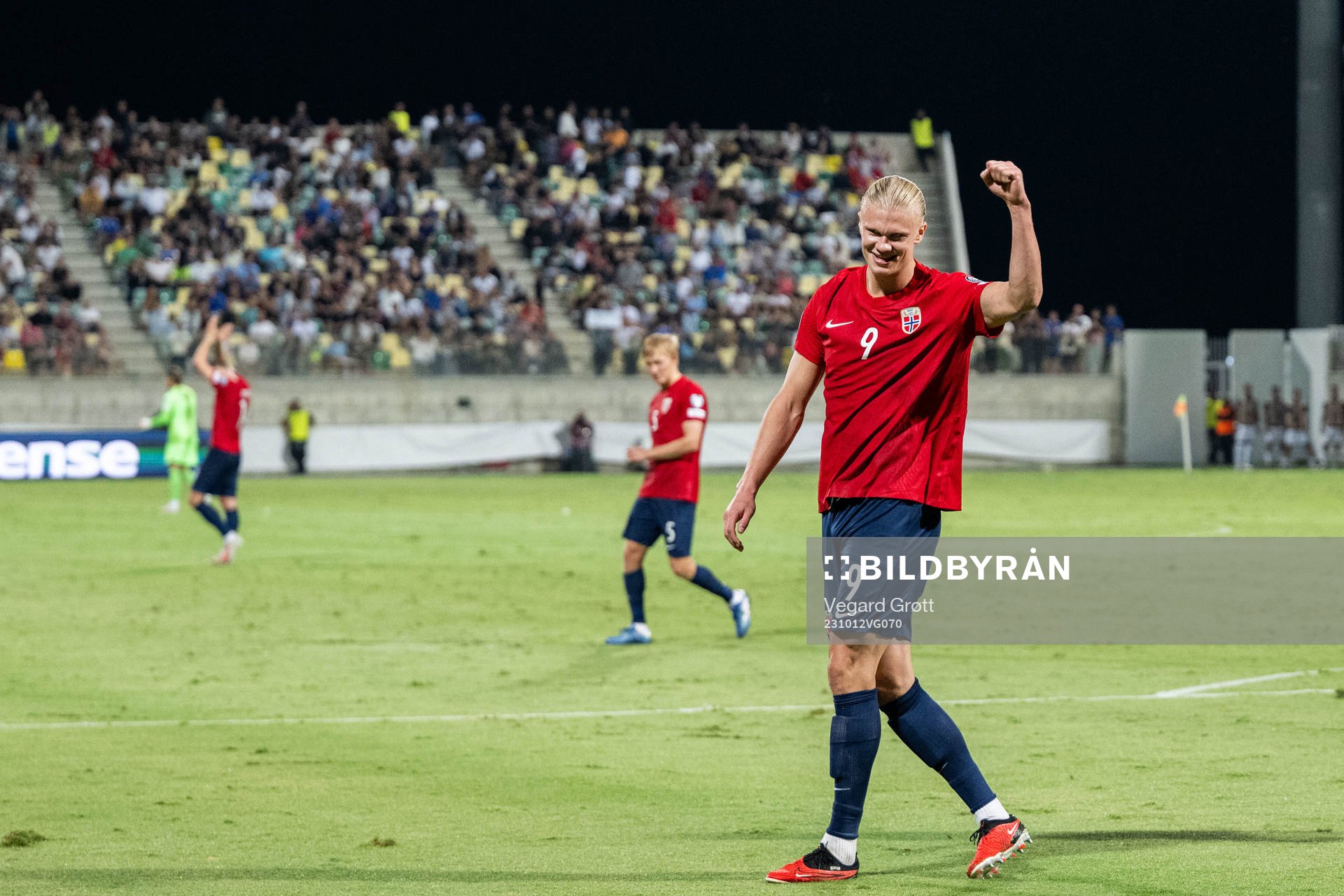 Erling Braut Haaland of Norway celebrates