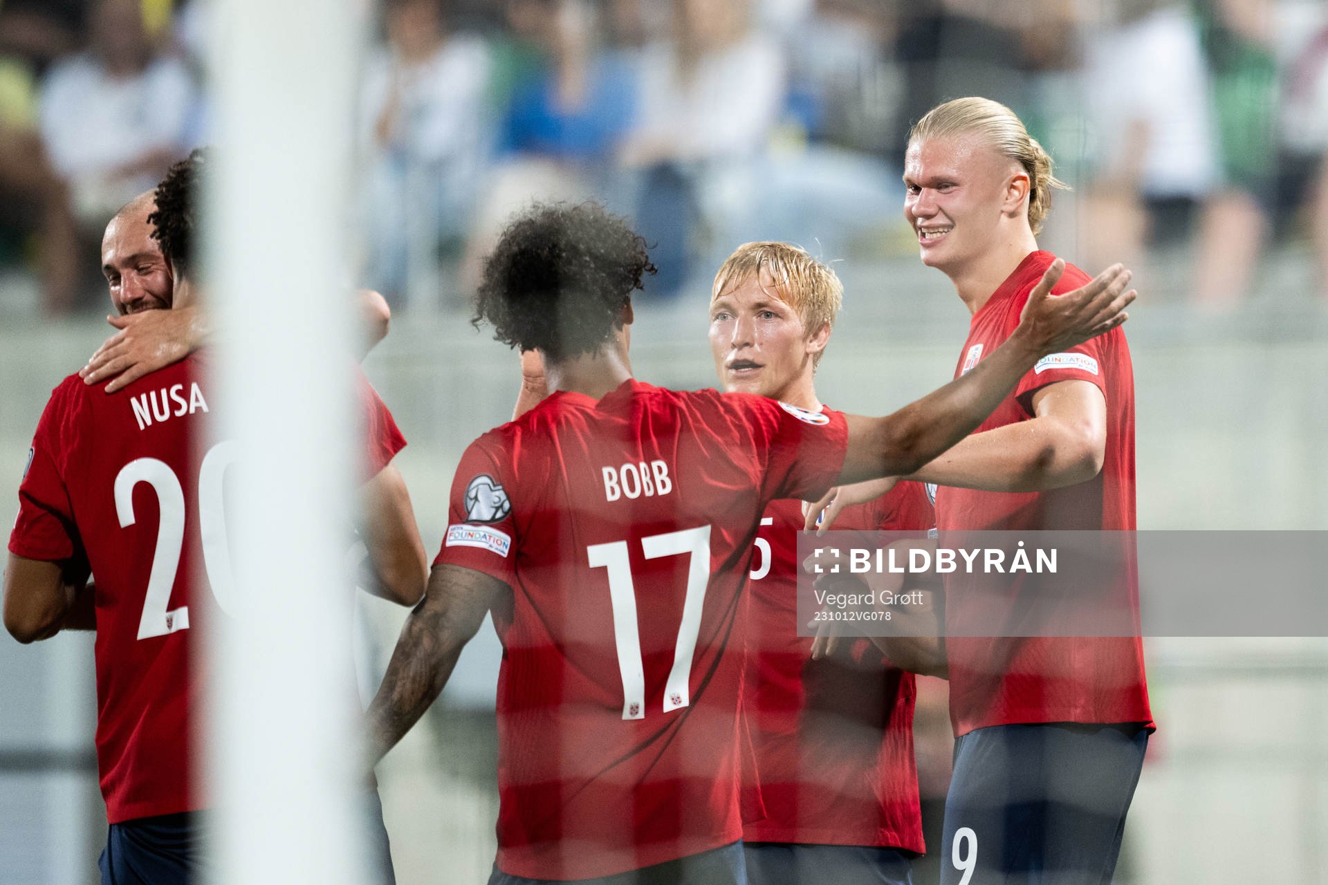Erling Braut Haaland of Norway celebrates