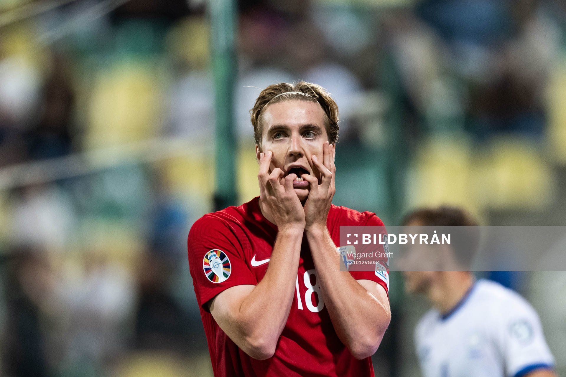 Kristian Thorstvedt of Norway reacts