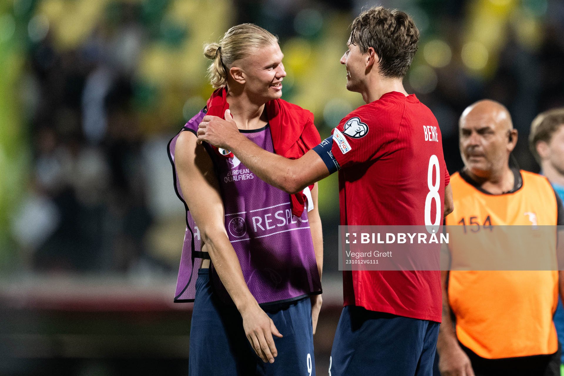 Erling Braut Haaland and Sander Berge of Norway