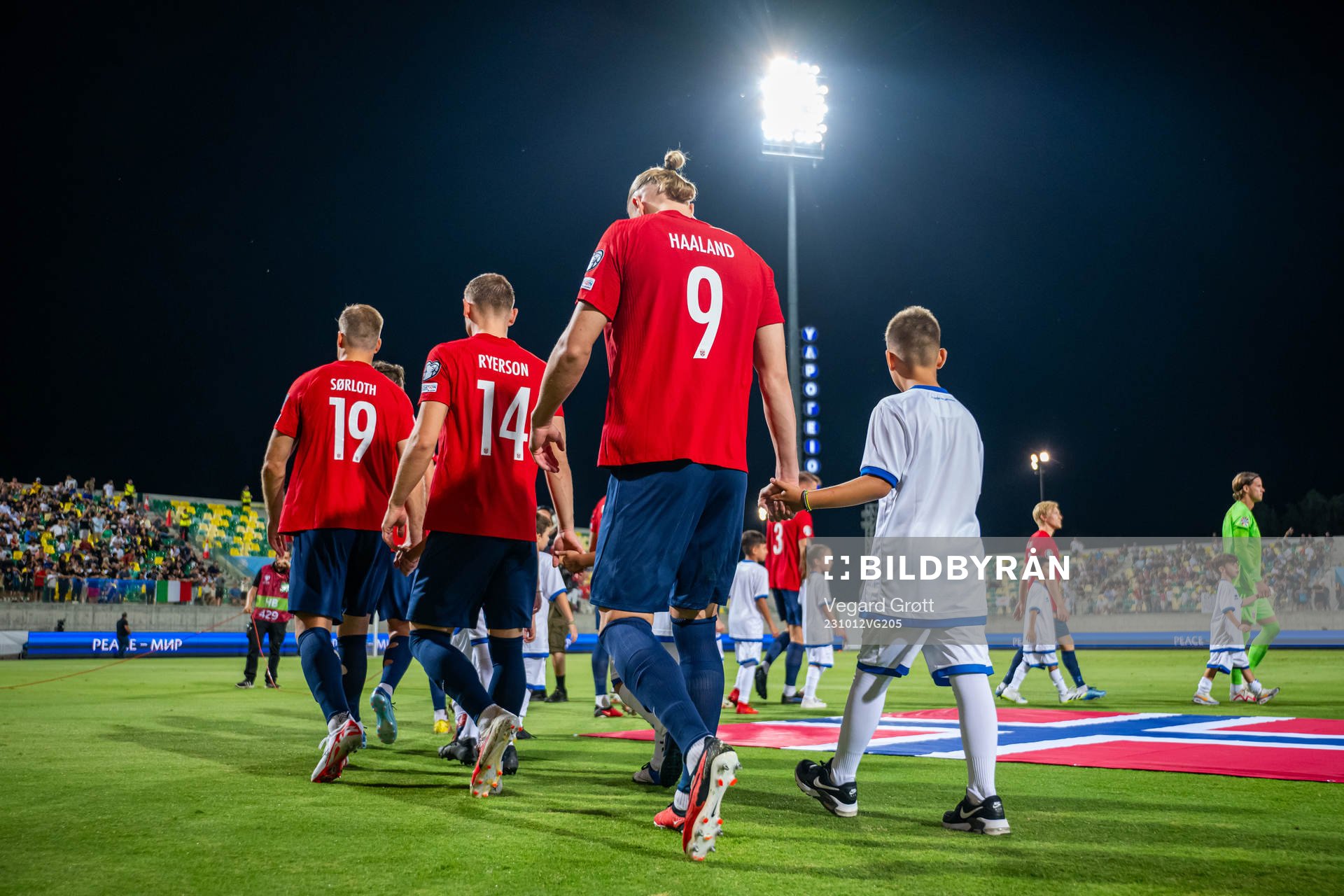 Alexander Sørloth, Julian Ryerson and Erling Braut Haaland