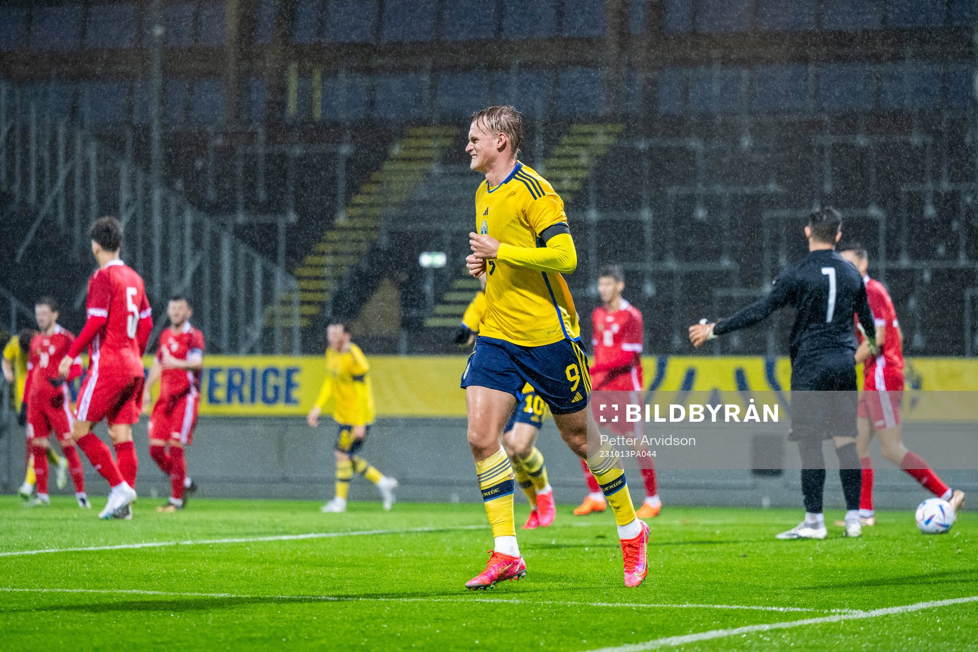 Oscar Wilhelmsson of Sweden celebrates