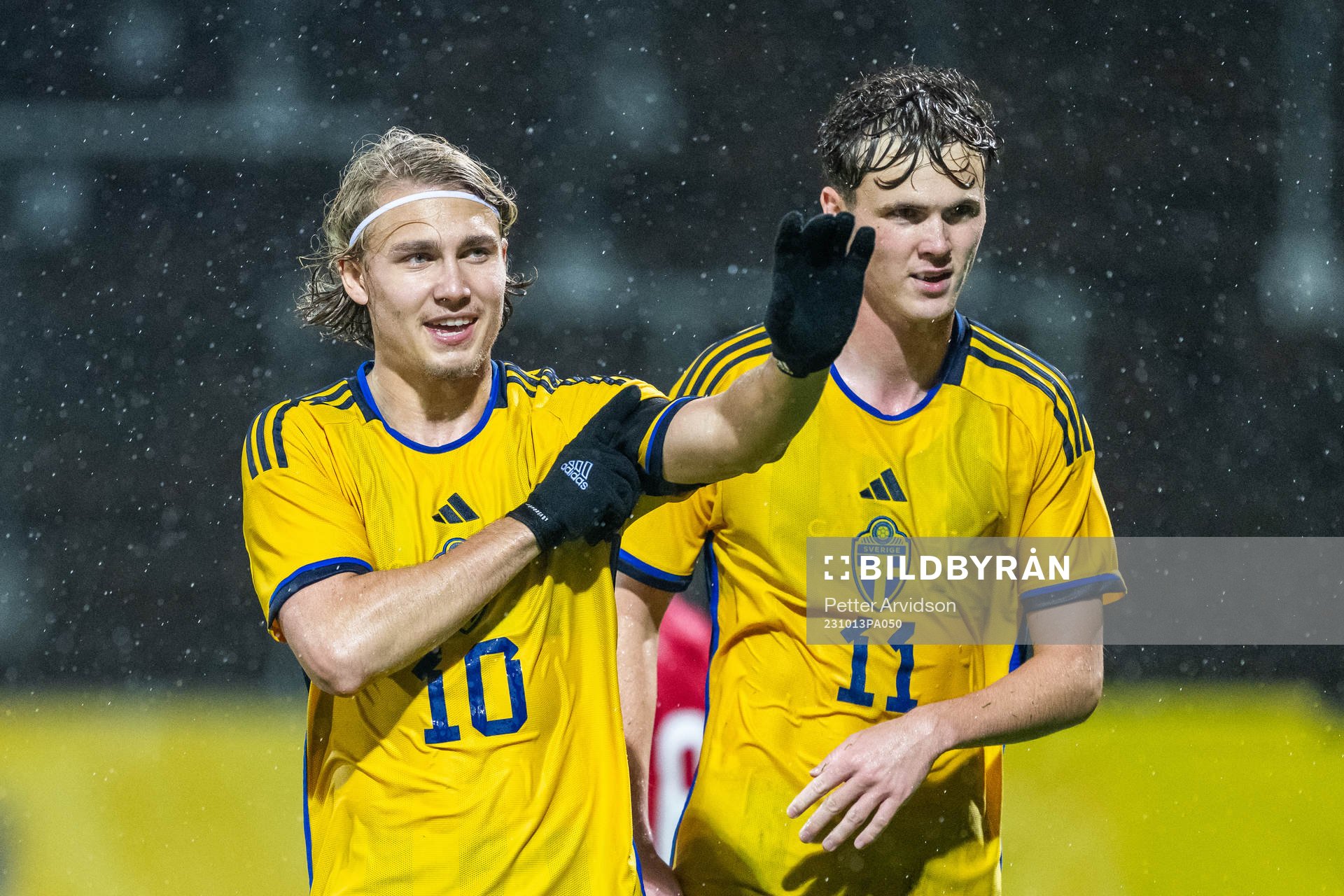 Sebastian Nanasi and Williot Swedberg of Sweden celebrate