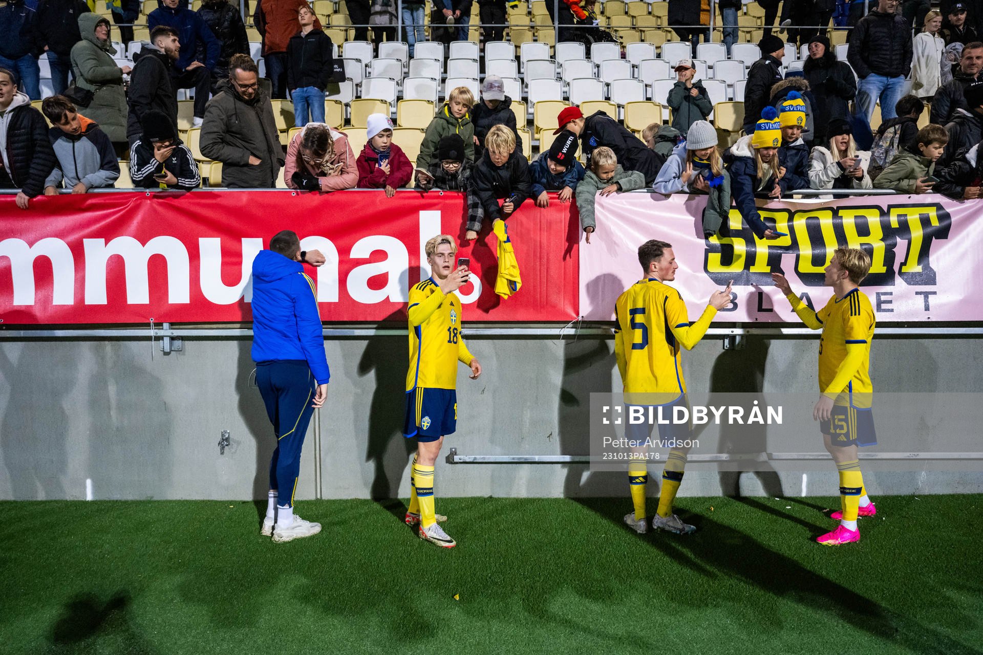 Lucas Bergvall, Noah Persson and Daniel Svensson of Sweden