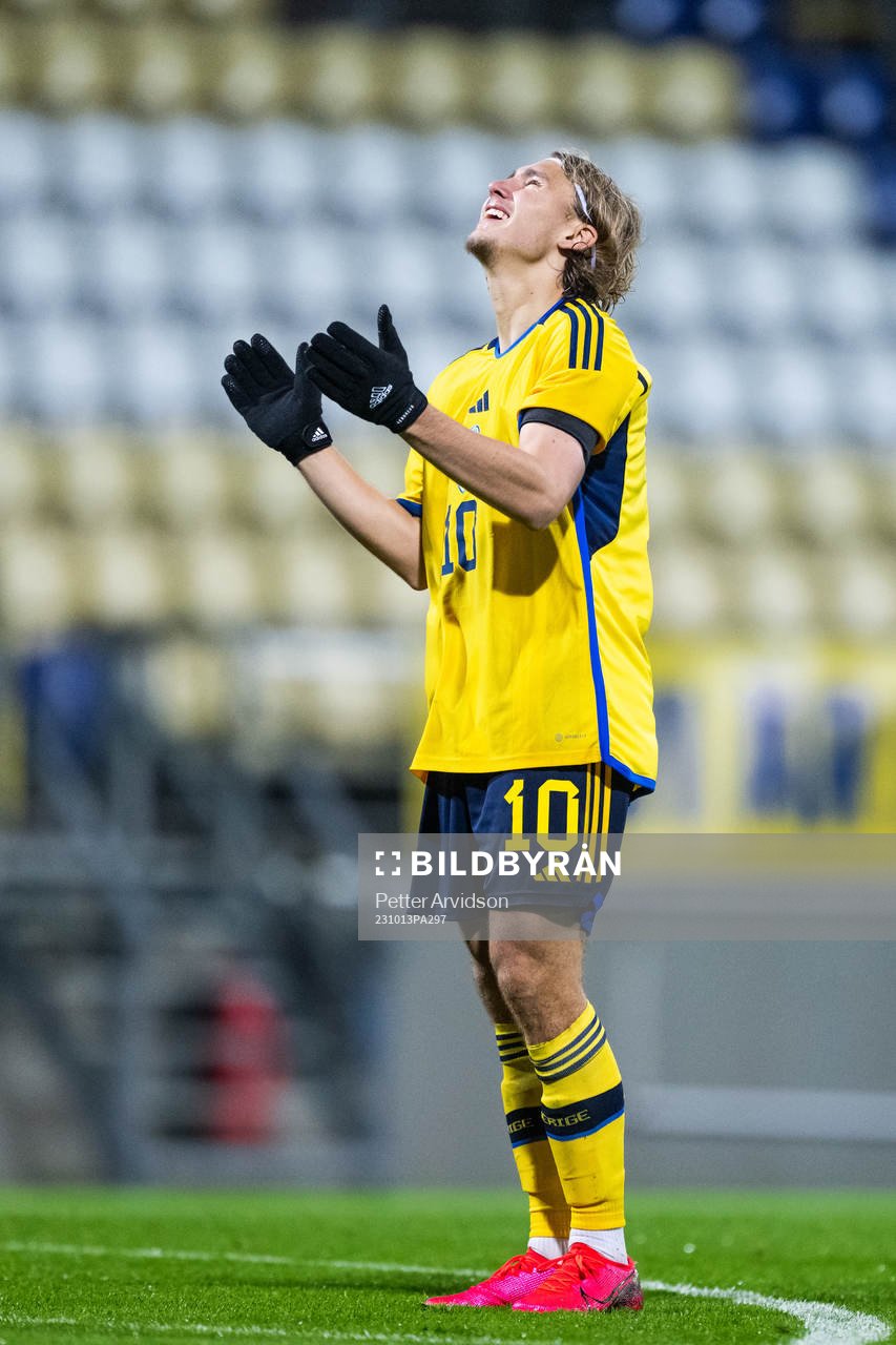 Sebastian Nanasi of Sweden looks dejected