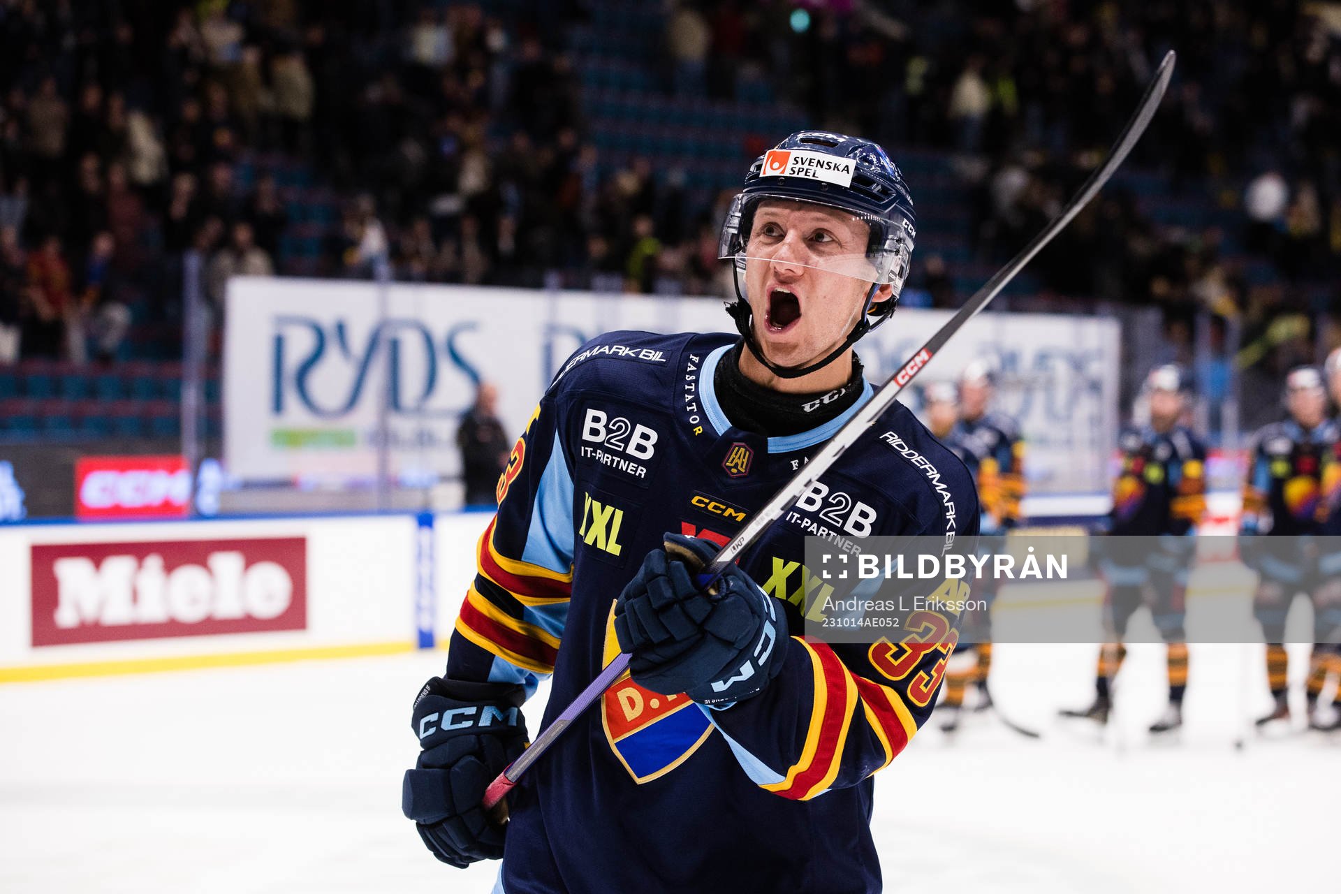 Djurgårdens Daniel Glad jublar