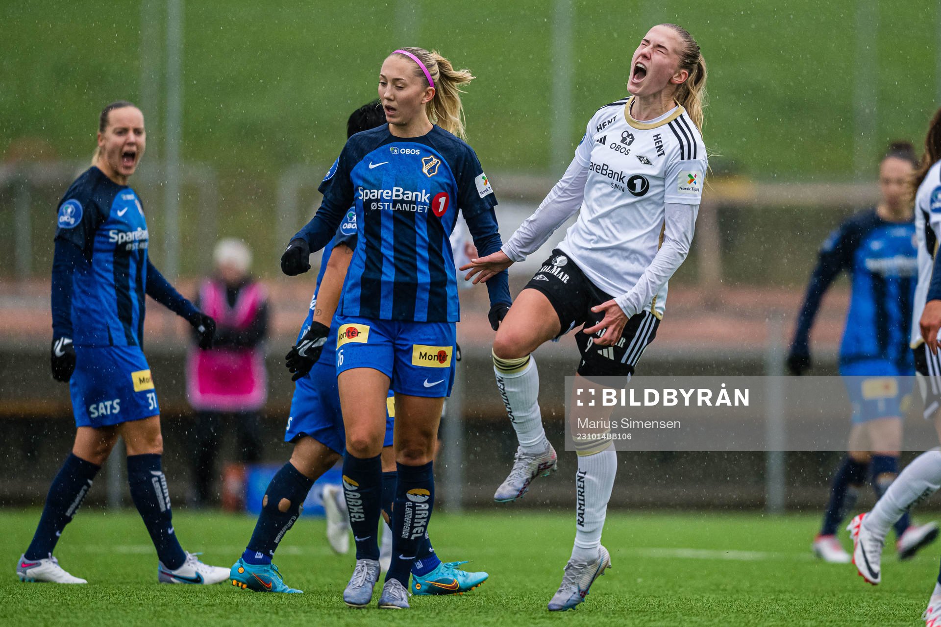 Emilie Nautnes of Rosenborg reacts