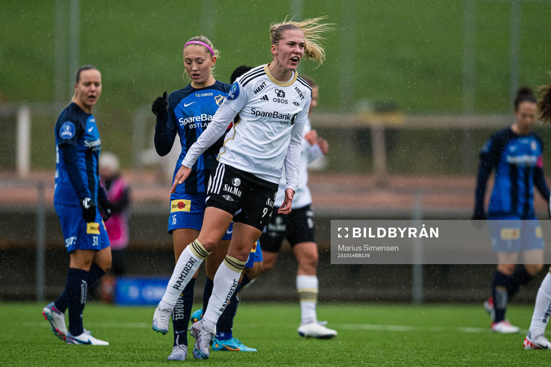 Emilie Nautnes of Rosenborg reacts