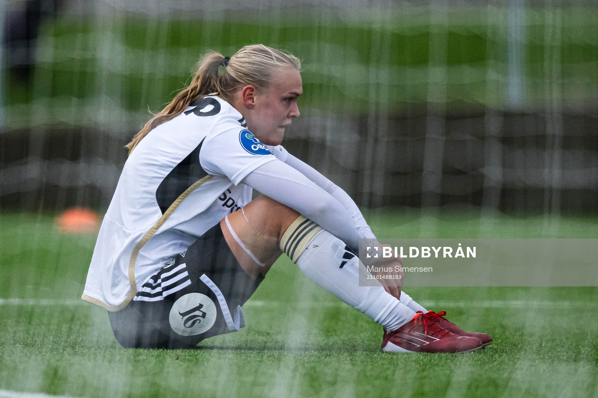 Elin Åhgren Sørum of Rosenborg looks dejected