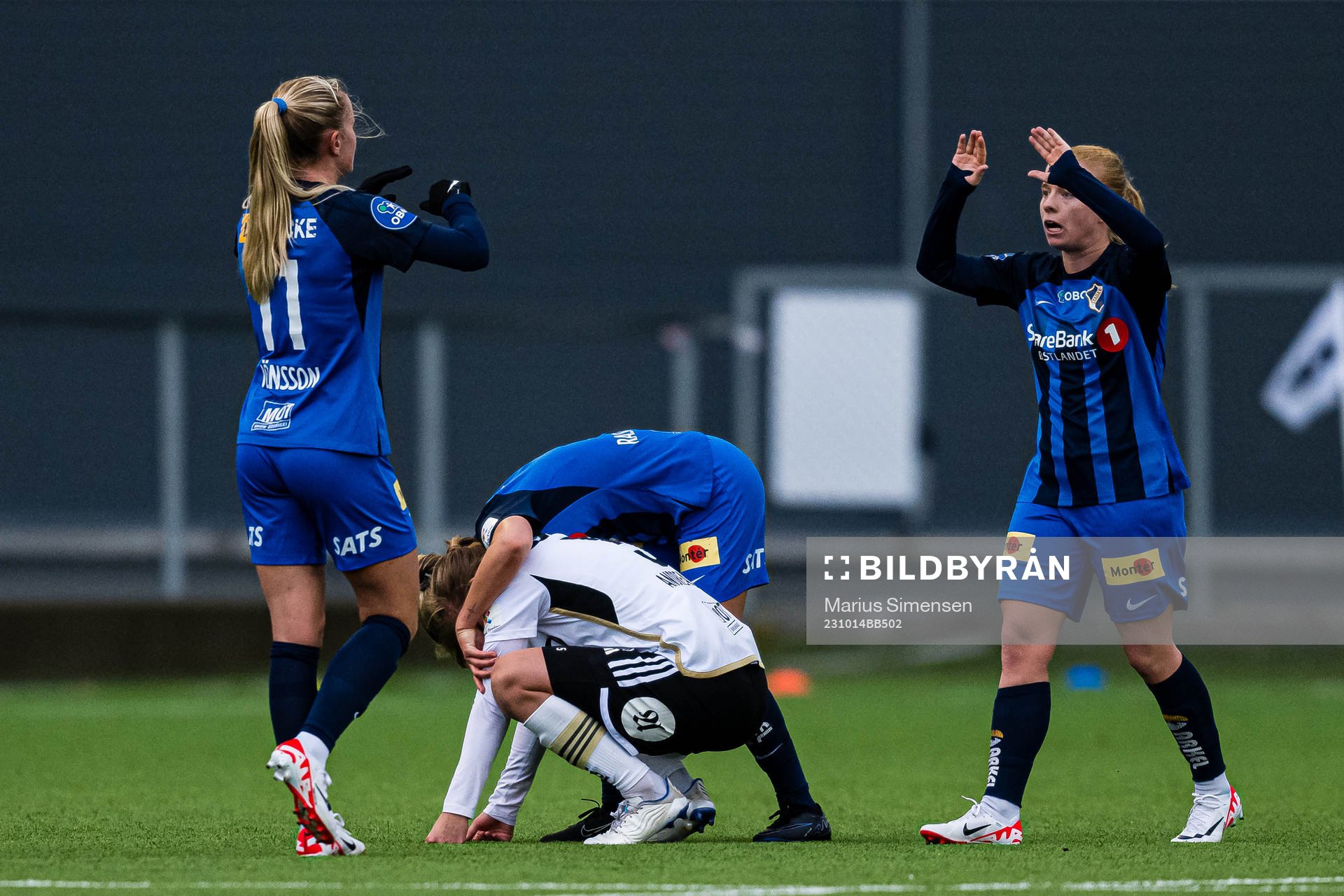 Cesilie Andreassen of Rosenborg looks dejected and Thea