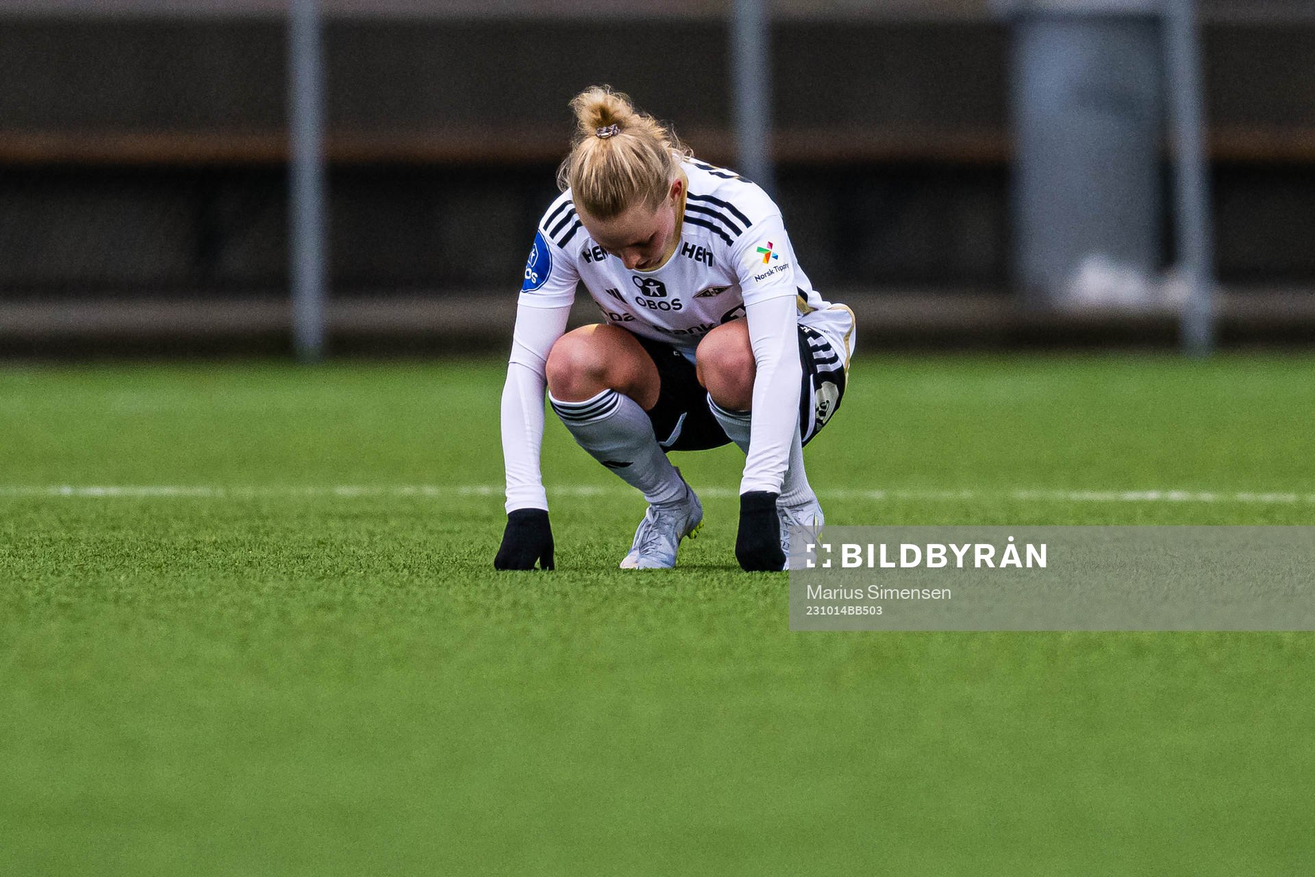 Emilie Marie Joramo of Rosenborg looks dejected