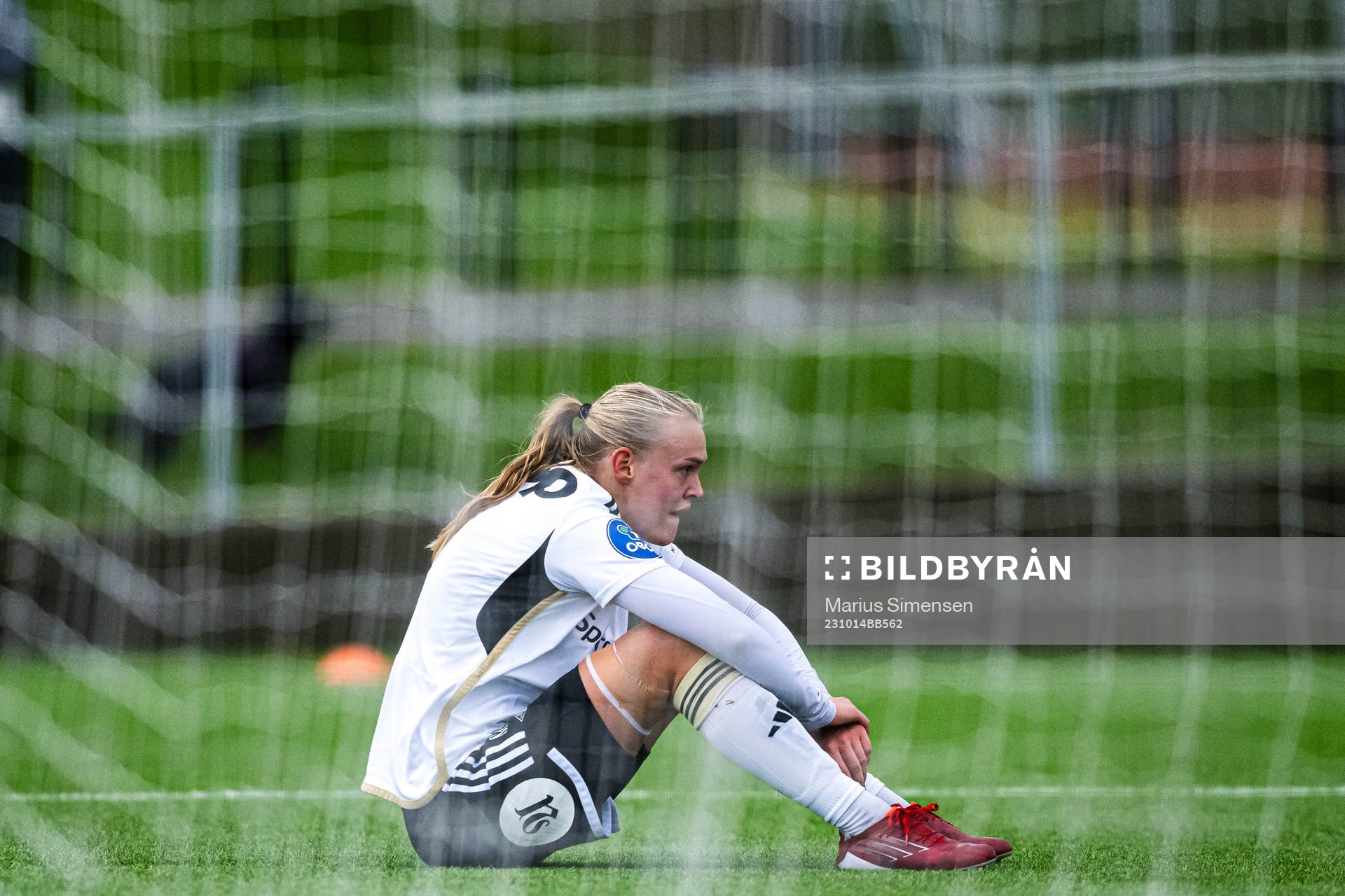 Elin Åhgren Sørum of Rosenborg looks dejected