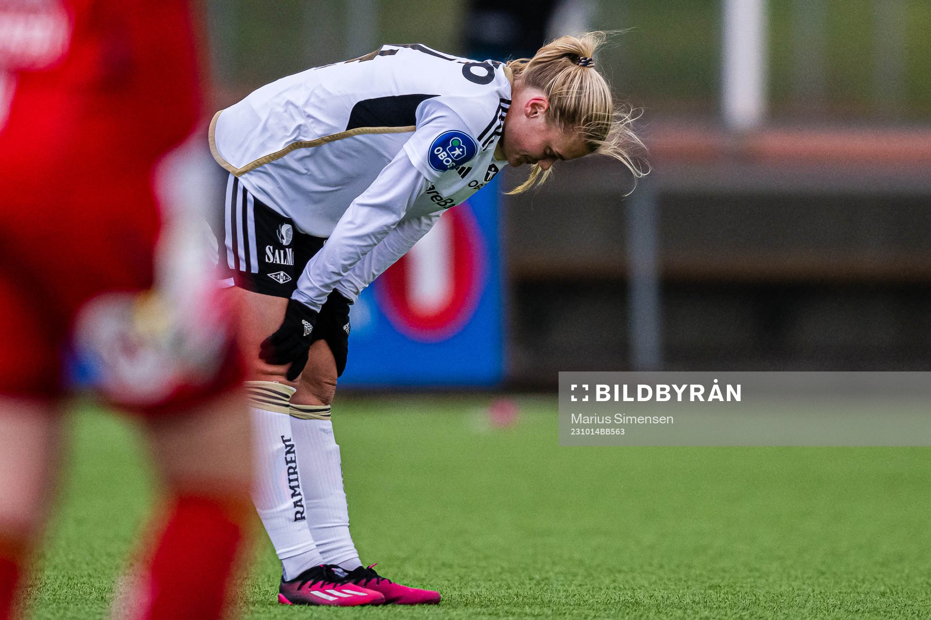 Mathilde Harviken of Rosenborg looks dejected