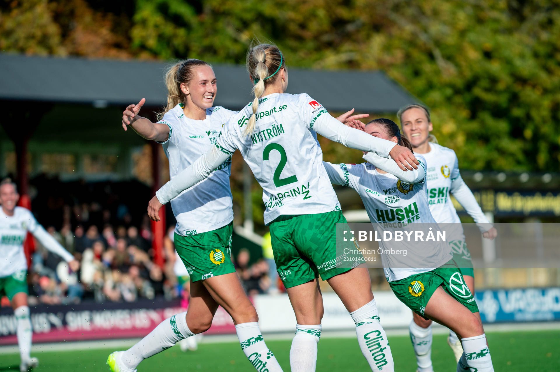 Hammarbys Eva Nyström jublar