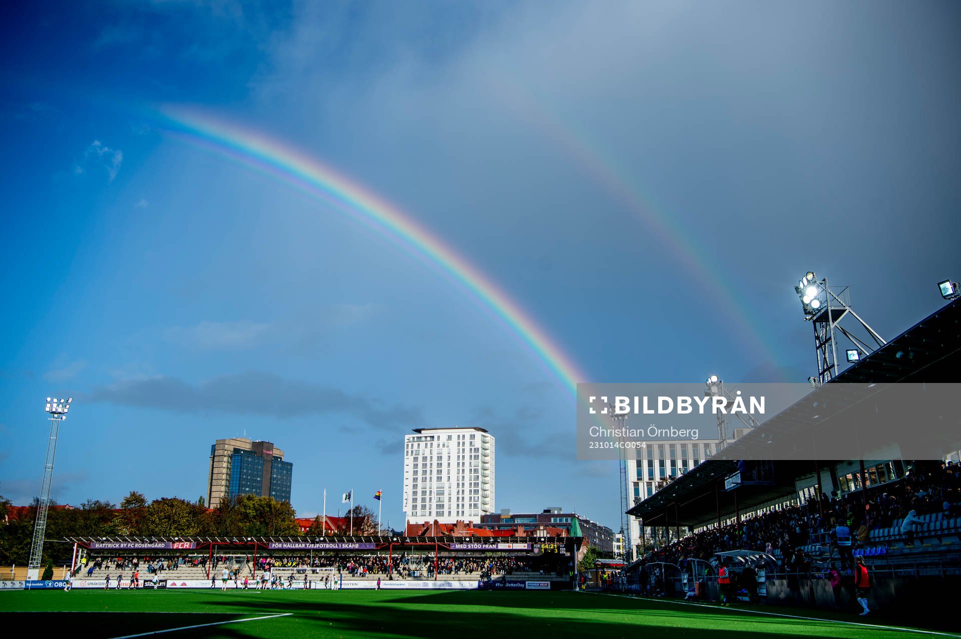 Regnbåge över Malmö IP