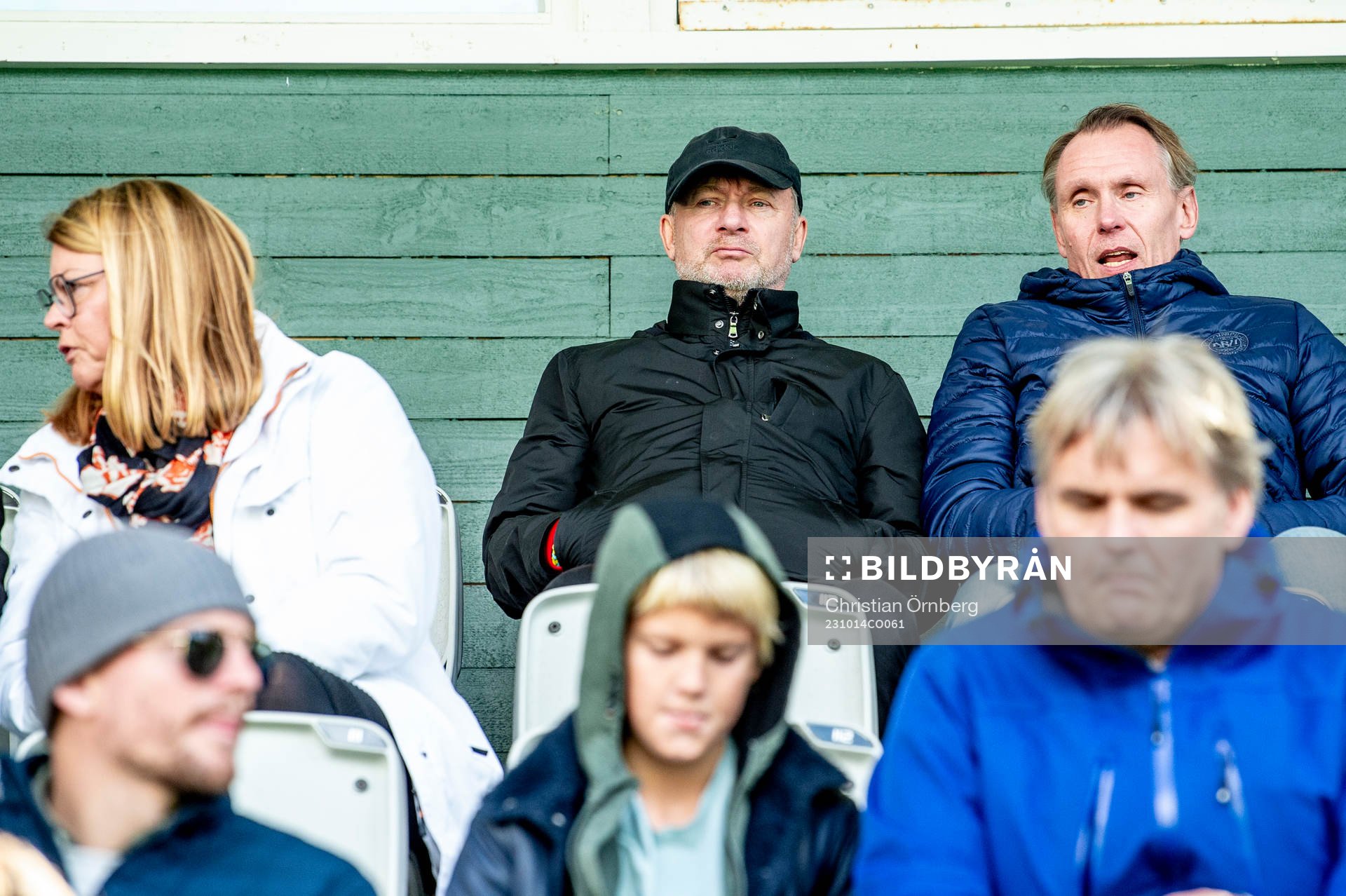 Damlandslagets förbundskapten Peter Gerhardsson på plats under fotbollsmatchen i Damallsvenskan mellan FC Rosengård och Hammarby den 14 oktober 2023 i Malmö.