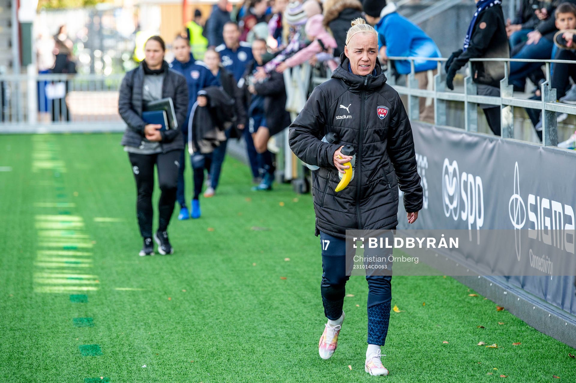 FC Rosengårds Caroline Seger innan fotbollsmatchen i