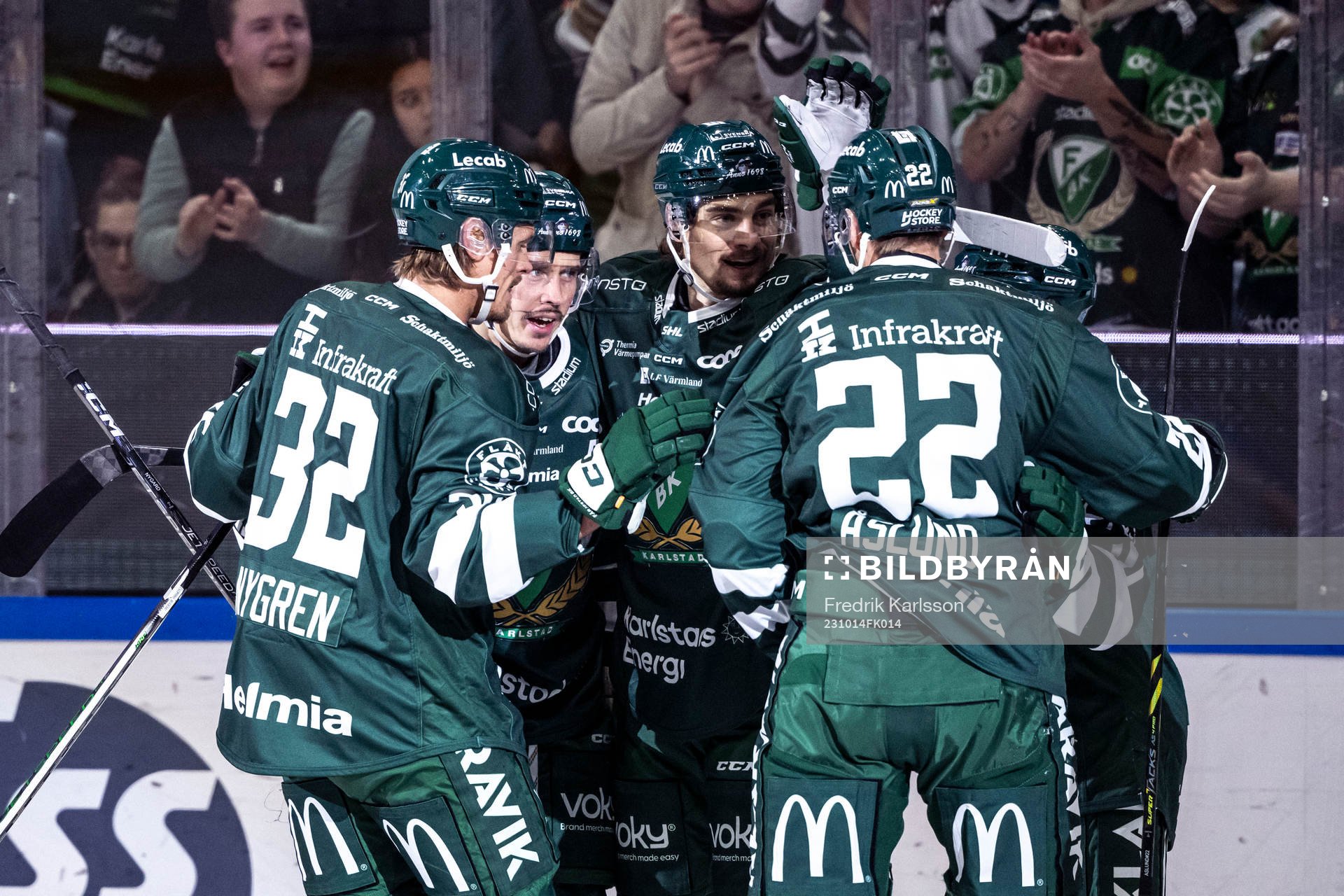 Färjestads Joakim Nygård, David Tomasek och Joakim