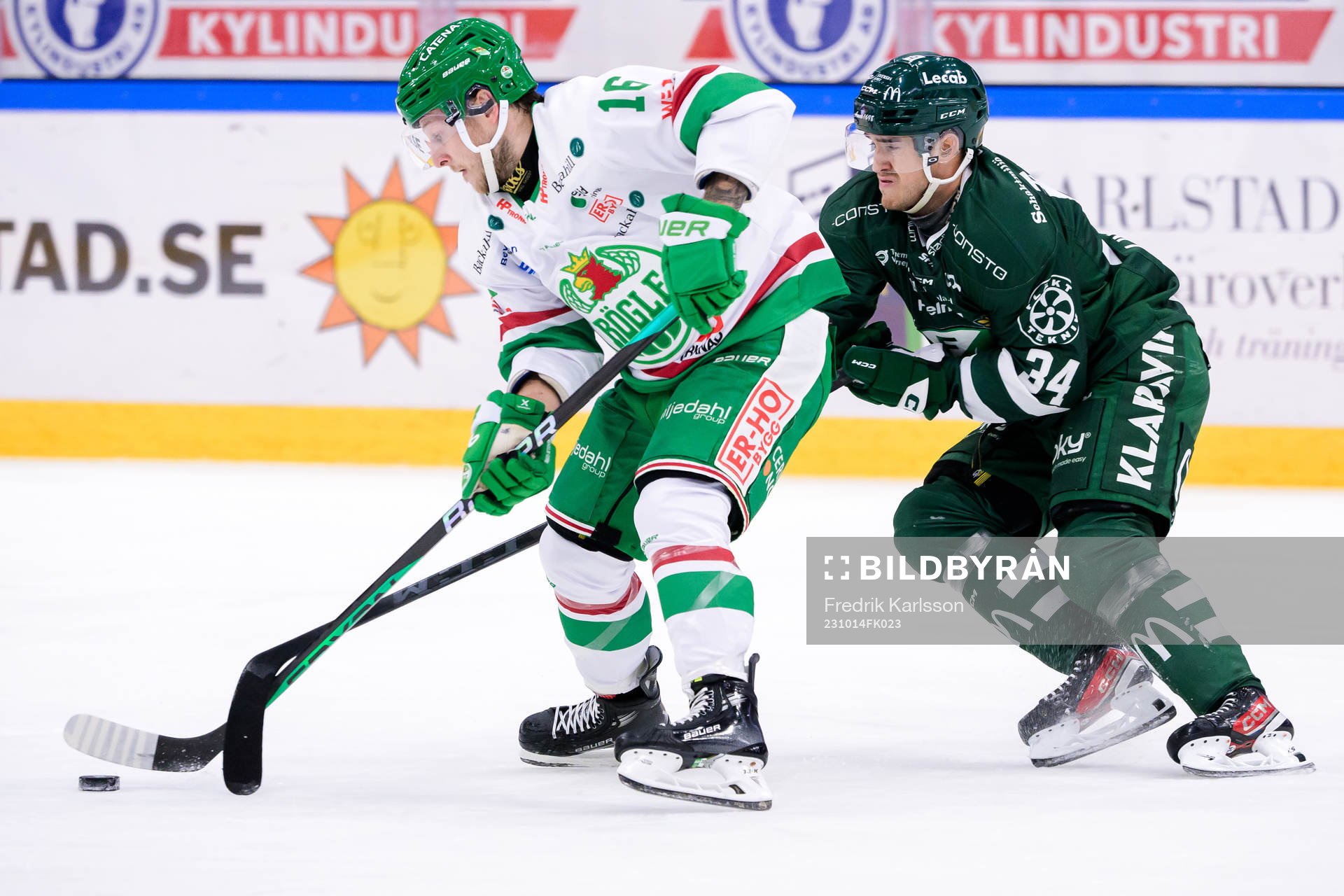 Rögles Valtteri Viljanen och Färjestads Michael Lindqvist