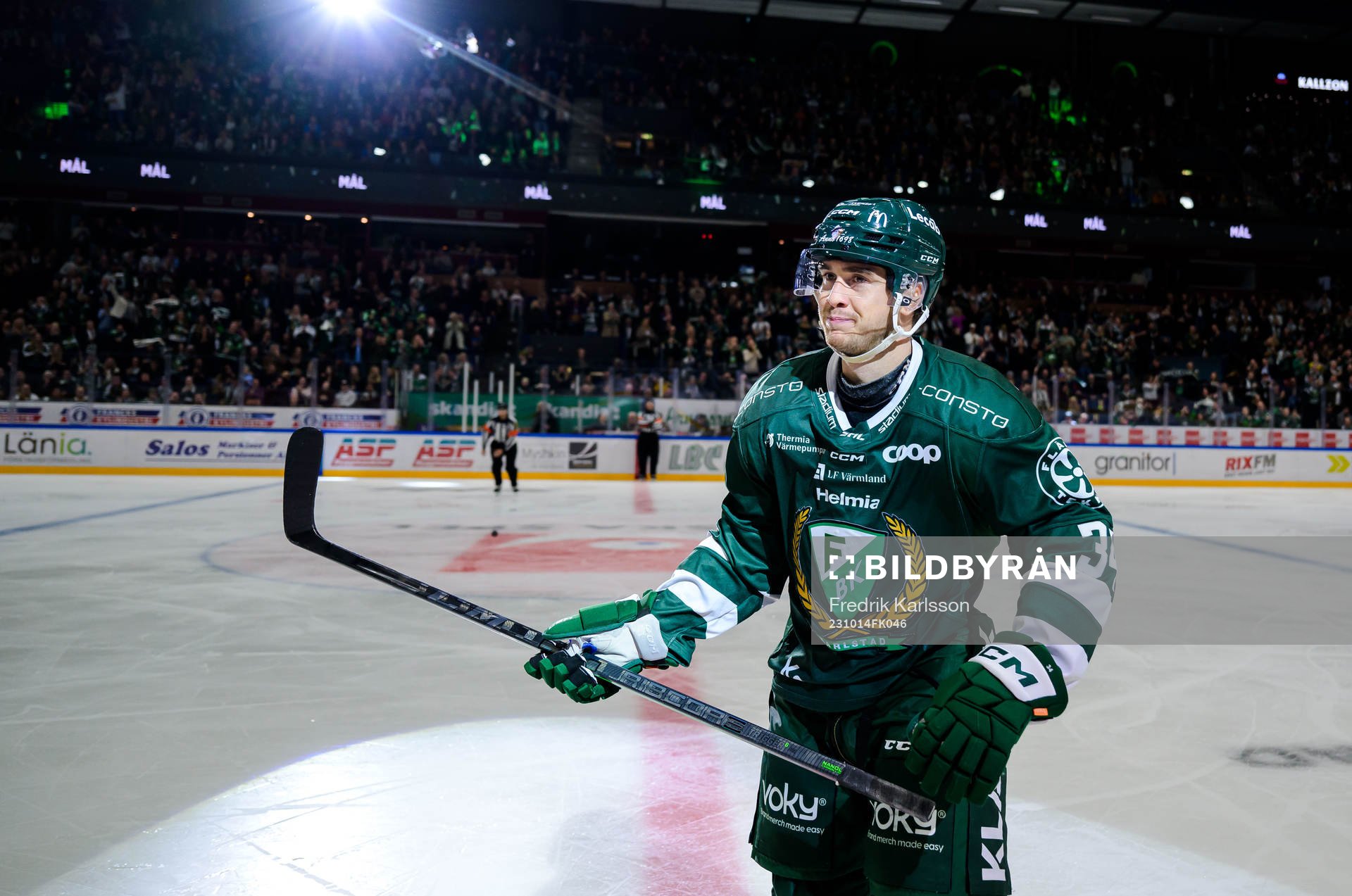 Färjestads Michael Lindqvist jublar