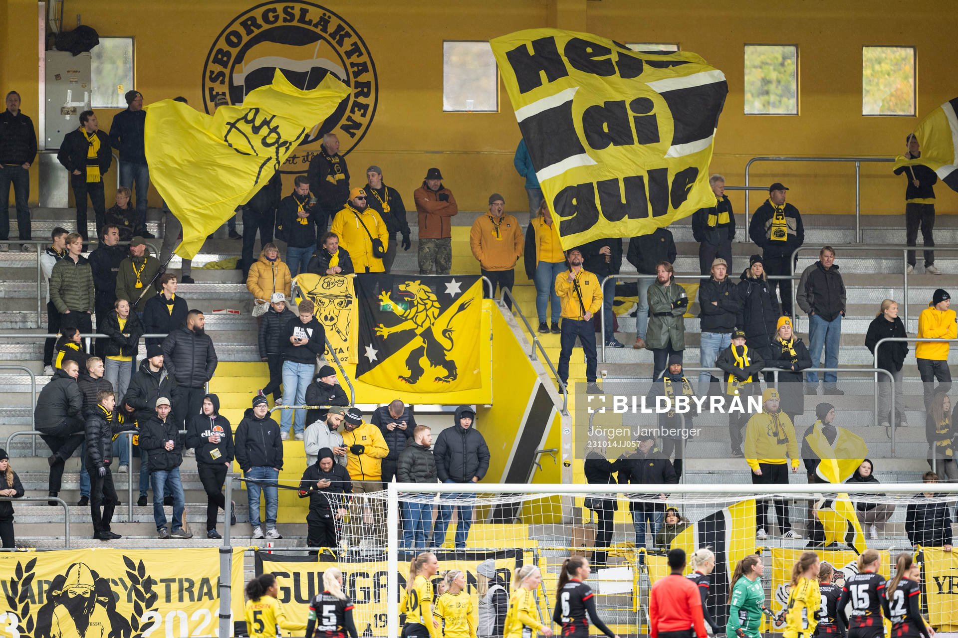 Elfsborgs supportrar på läktaren