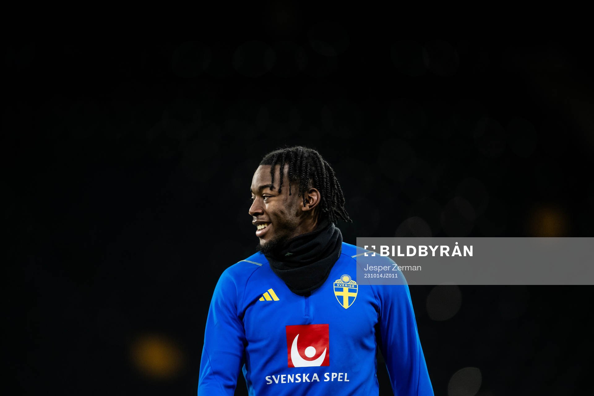 Anthony Elanga of the Swedish football national team at a