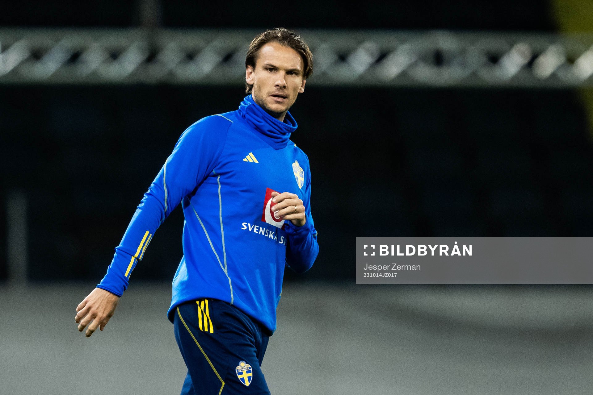 Albin Ekdal of the Swedish football national team at a
