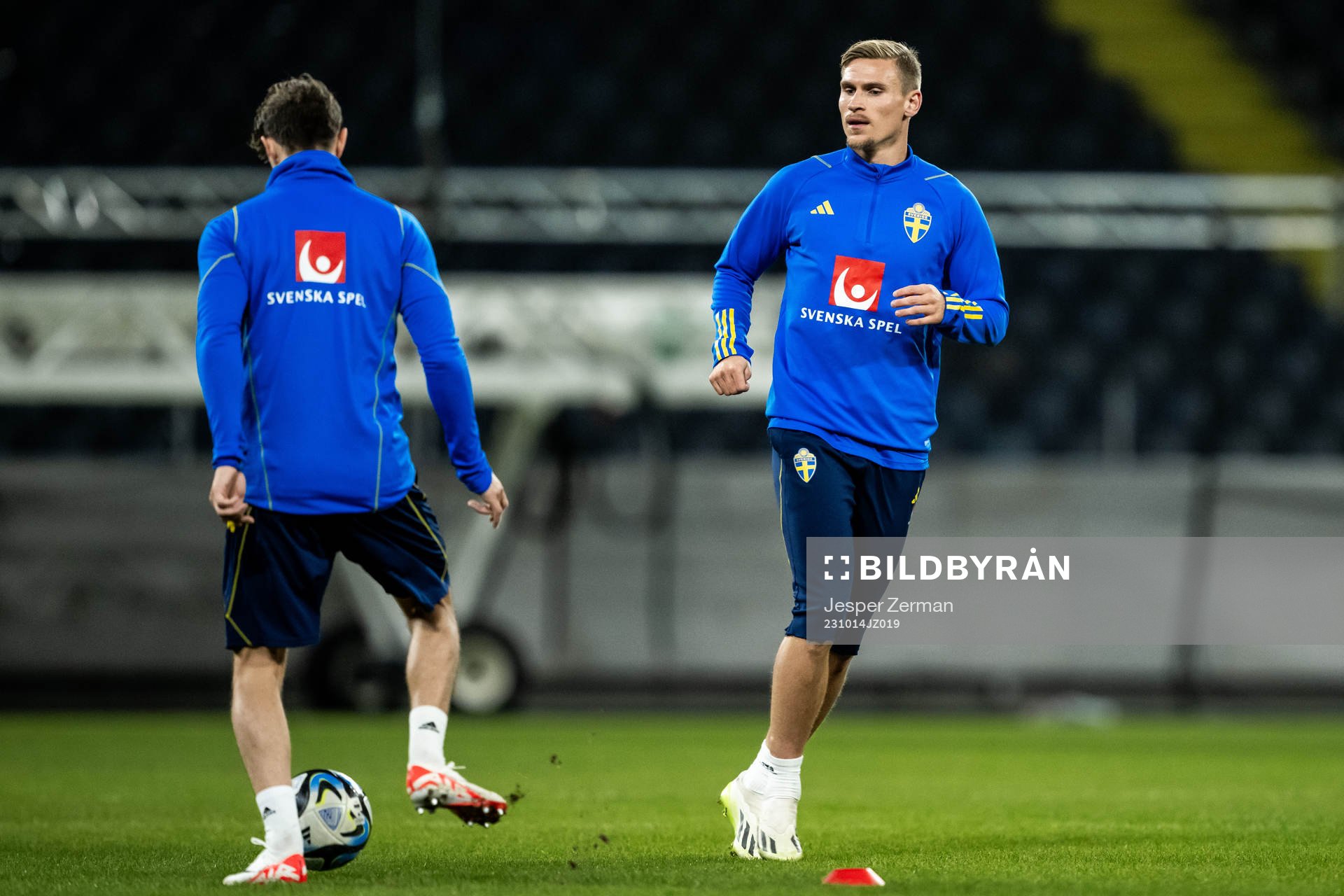 Carl Starfelt of the Swedish football national team at a