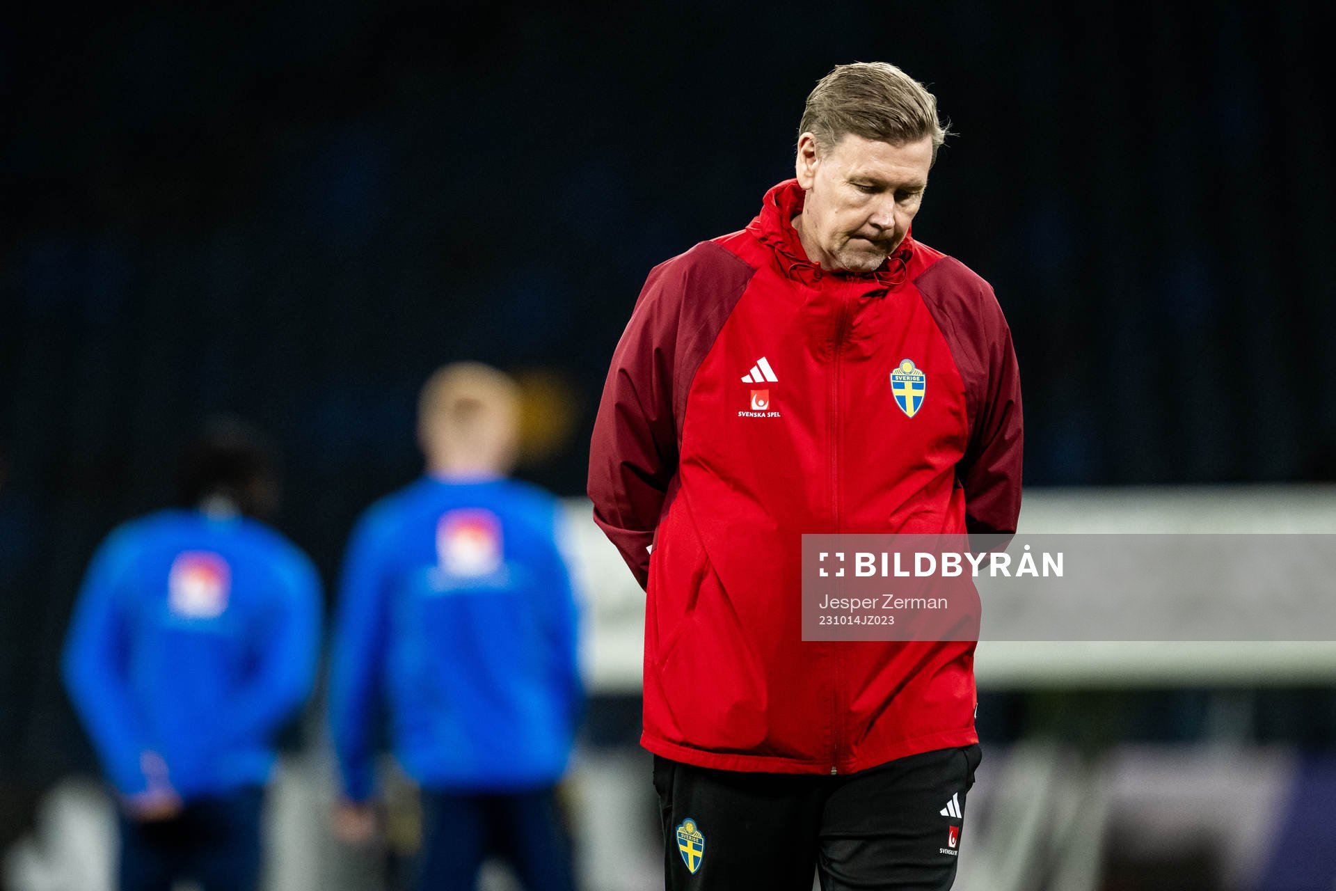 Assistant coach Peter Wettergren of the Swedish football