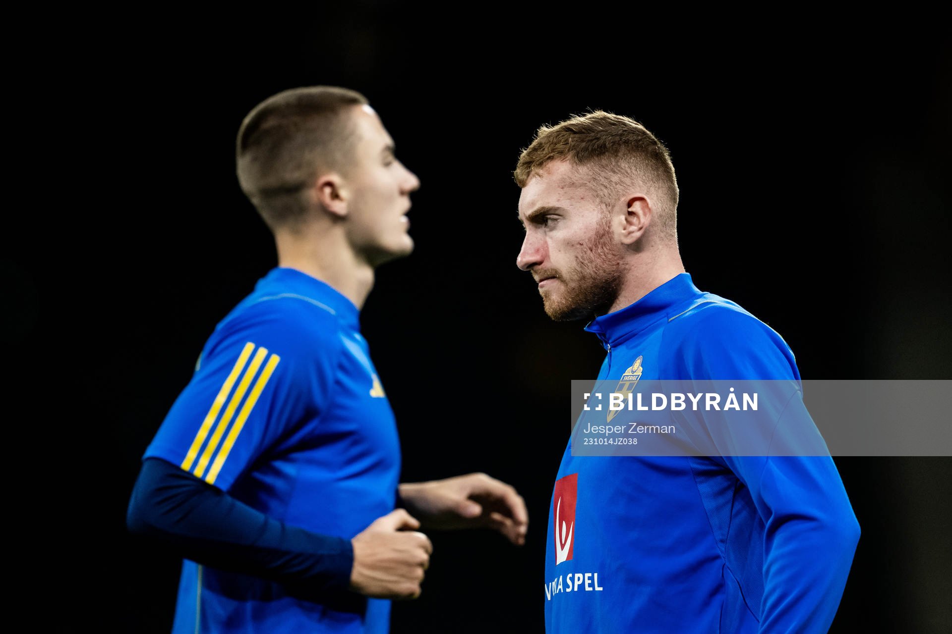 Gustaf Lagerbielke and Dejan Kulusevski of the Swedish