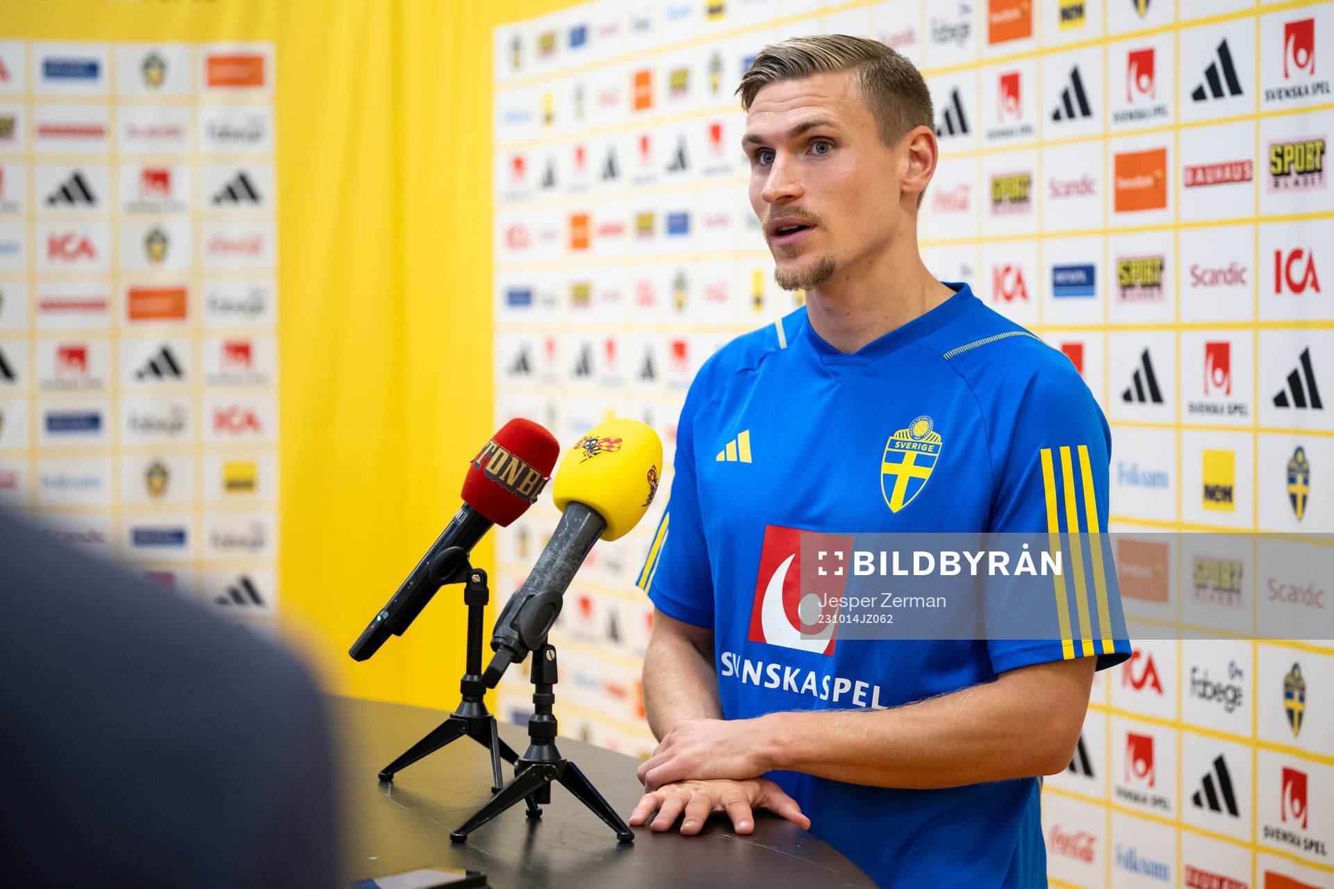 Carl Starfelt of the Swedish football national team