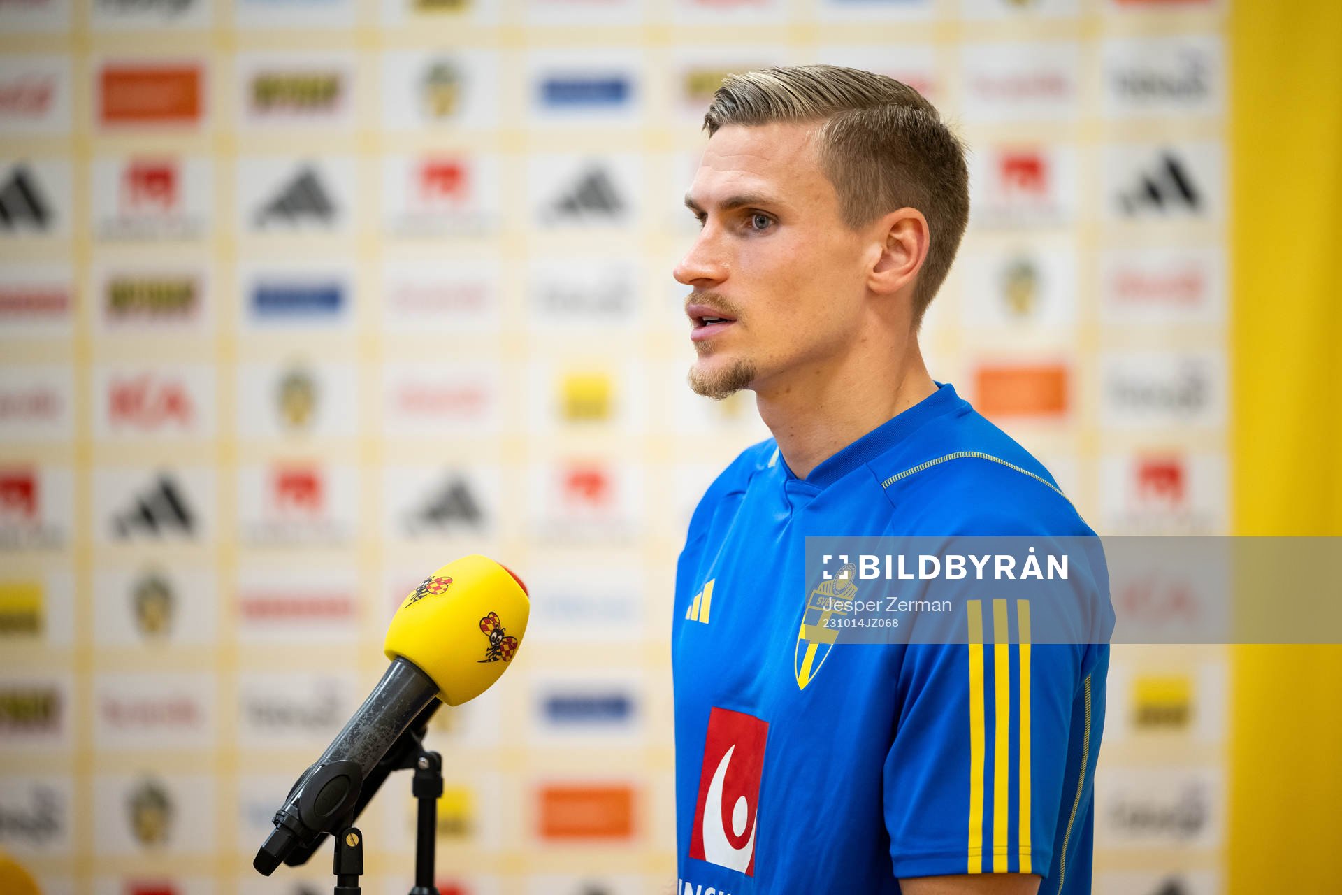 Carl Starfelt of the Swedish football national team