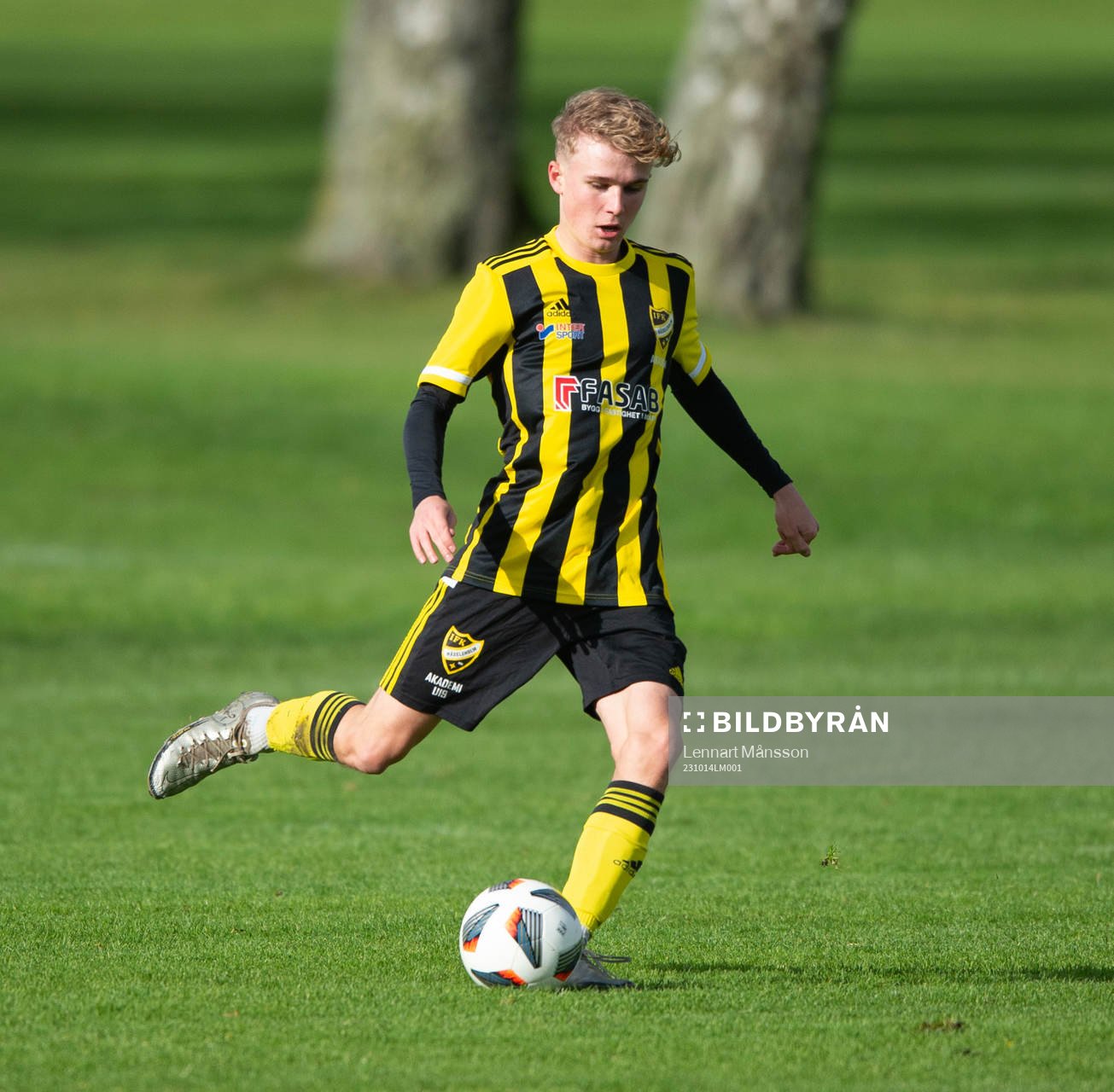 IFK Hässleholms Noah Flink i matchen i div. 1 för P17,