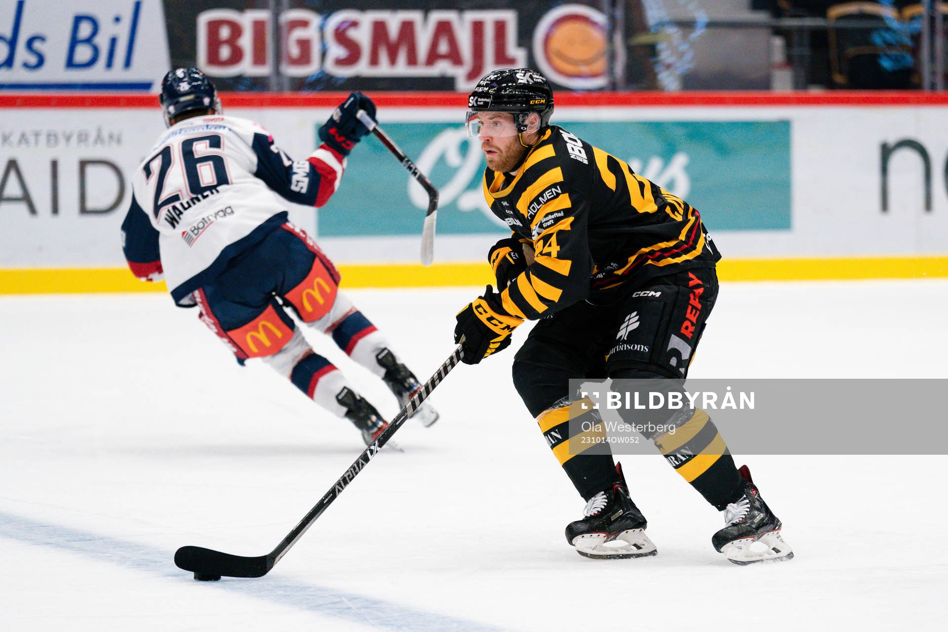 Linköpings Fabian Wagner och Skellefteås Oscar Lindberg