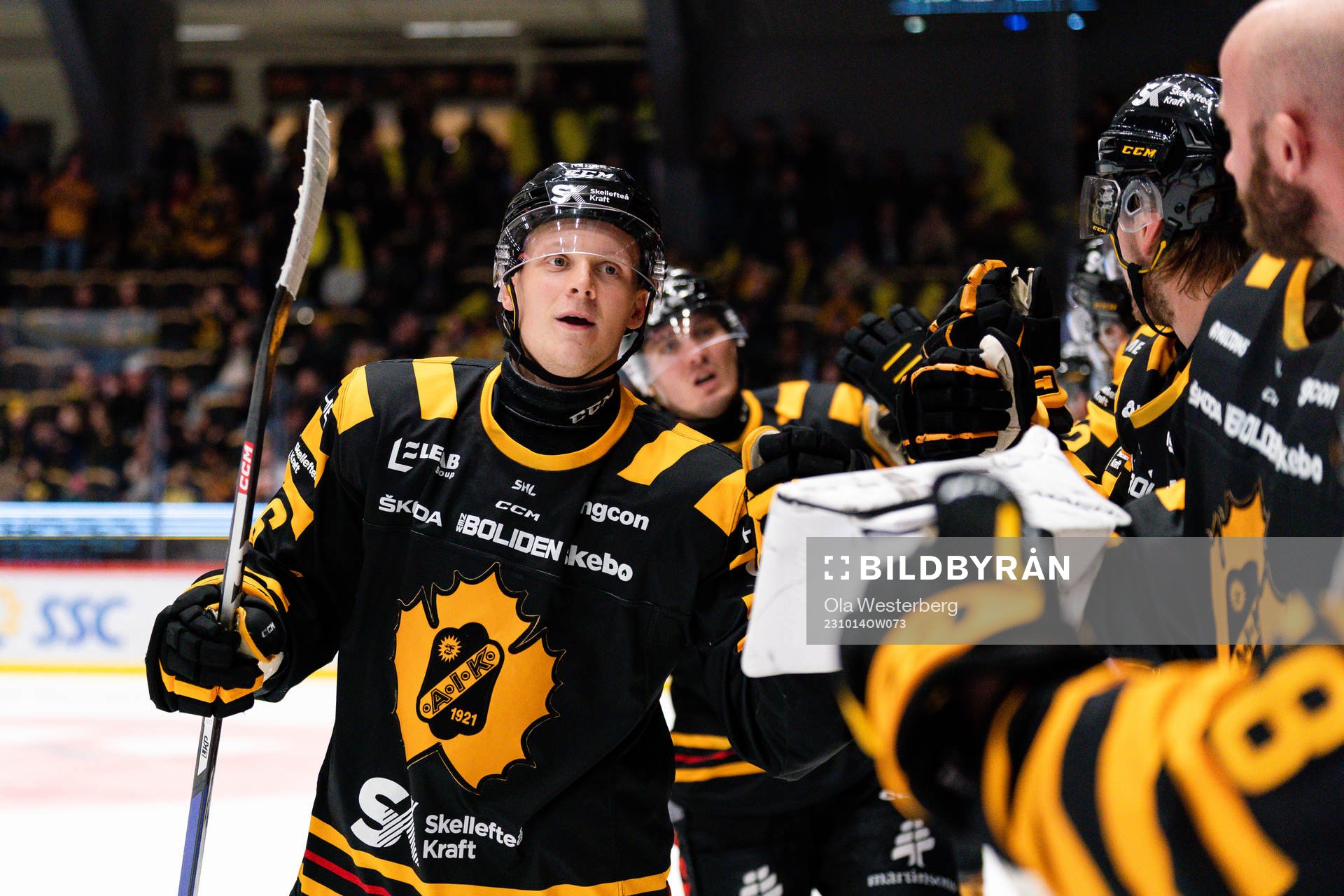 Skellefteås Linus Lindström jublar