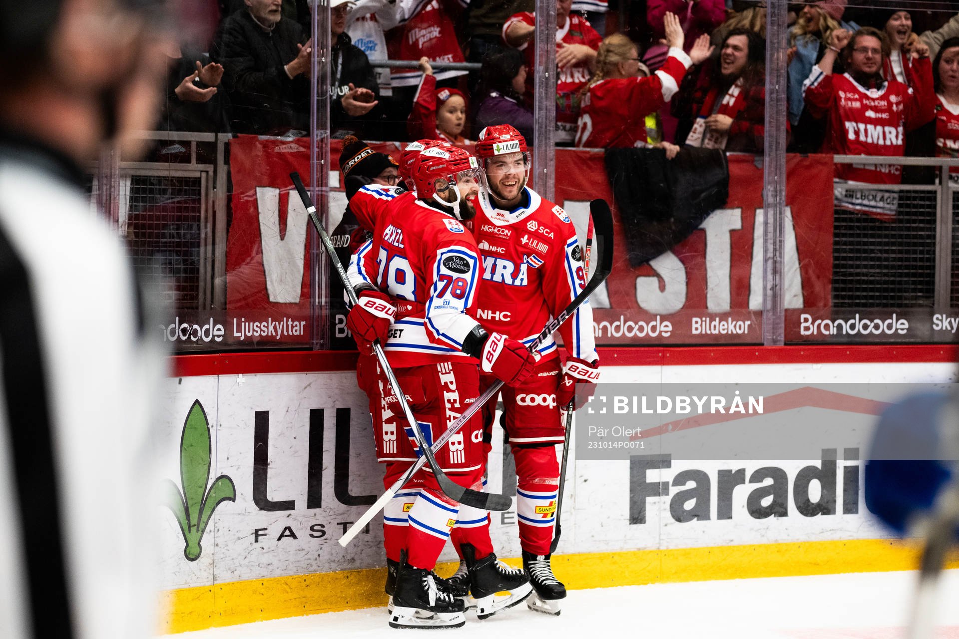 Timrås Robin Hanzl, Jonathan Dahlén och Magnus