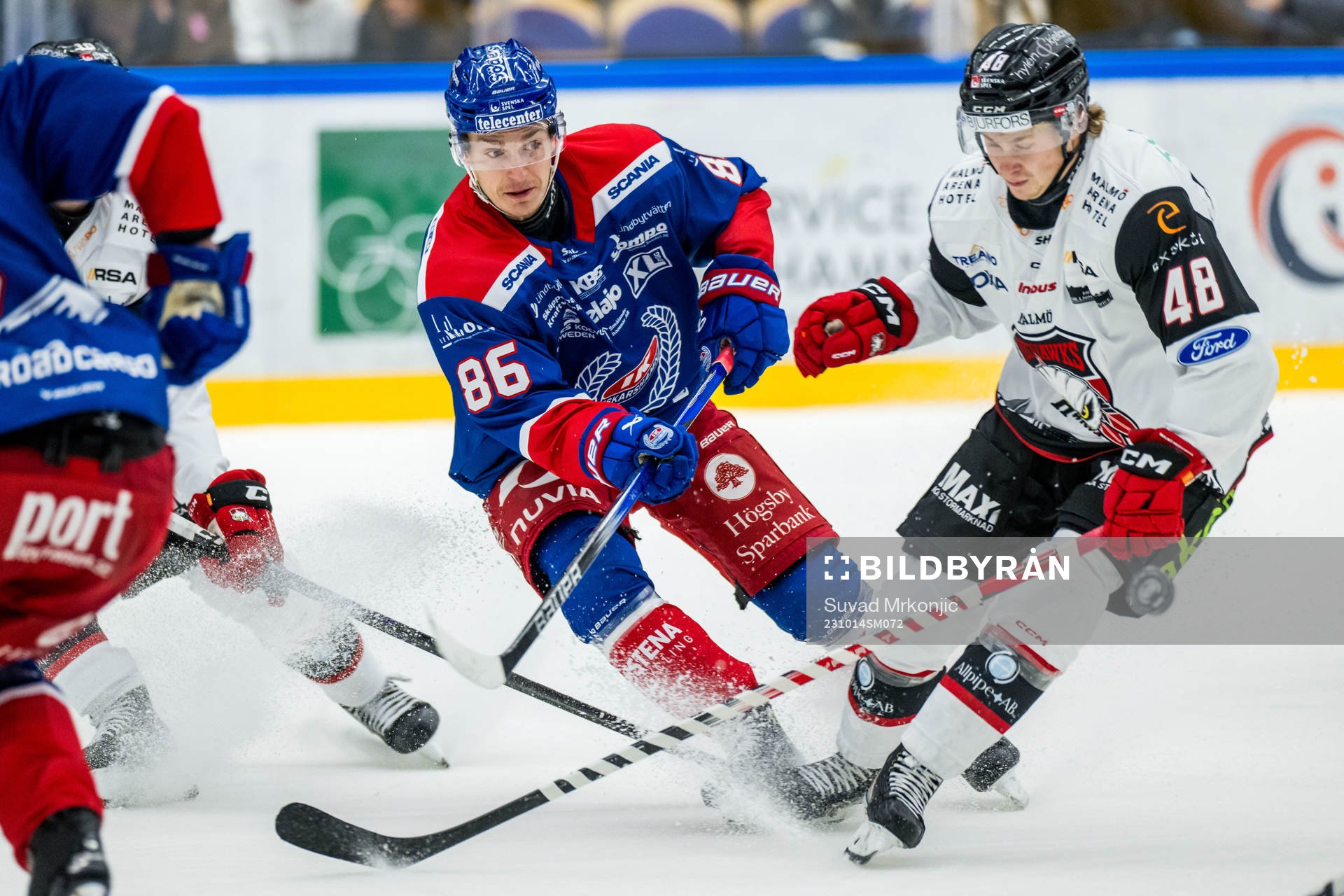 IK Oskarshamns Lukas Jasek och IF Malmö Redhawks Lauri
