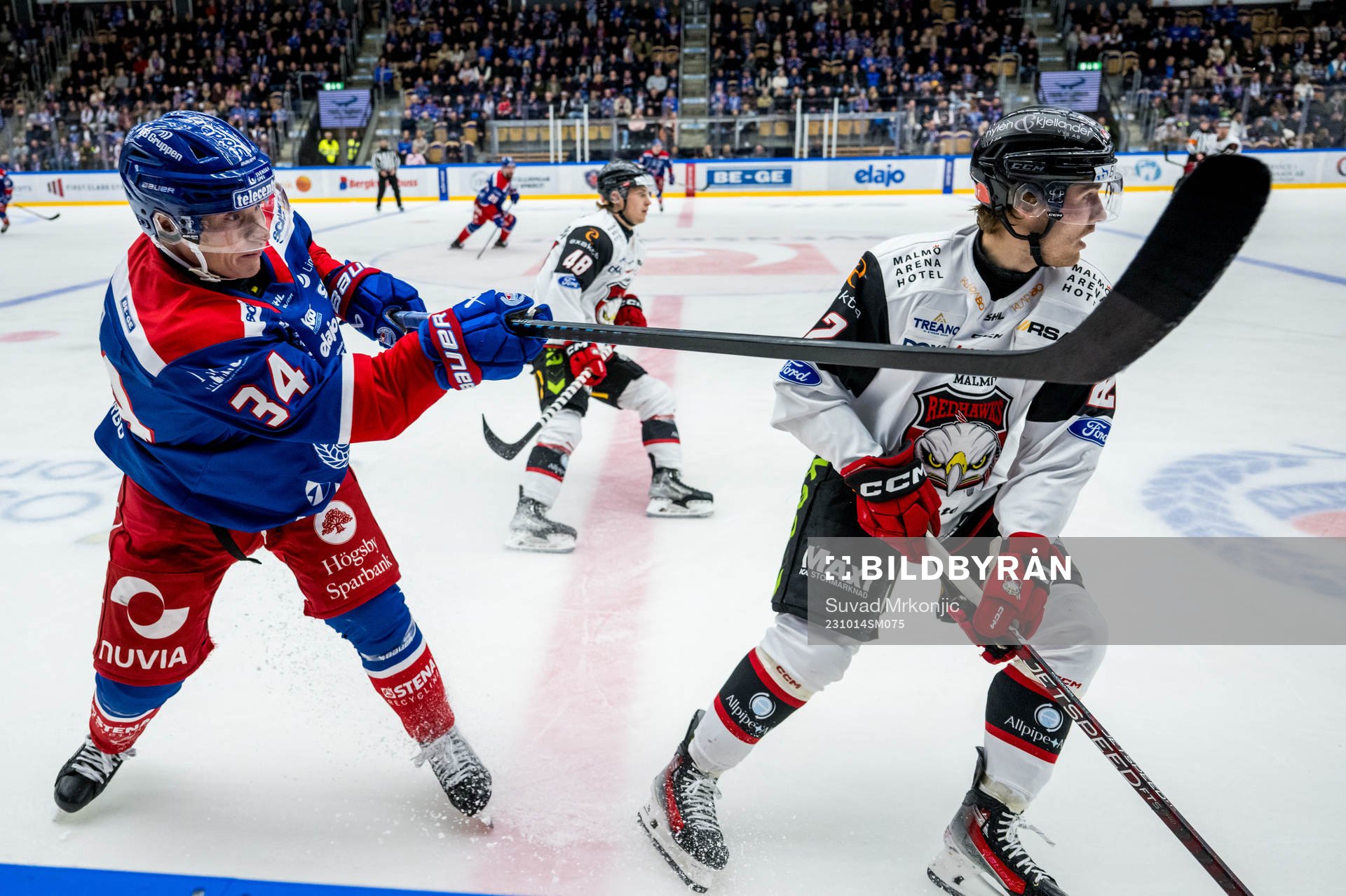 IK Oskarshamns Olli Palola och IF Malmö Redhawks Janne