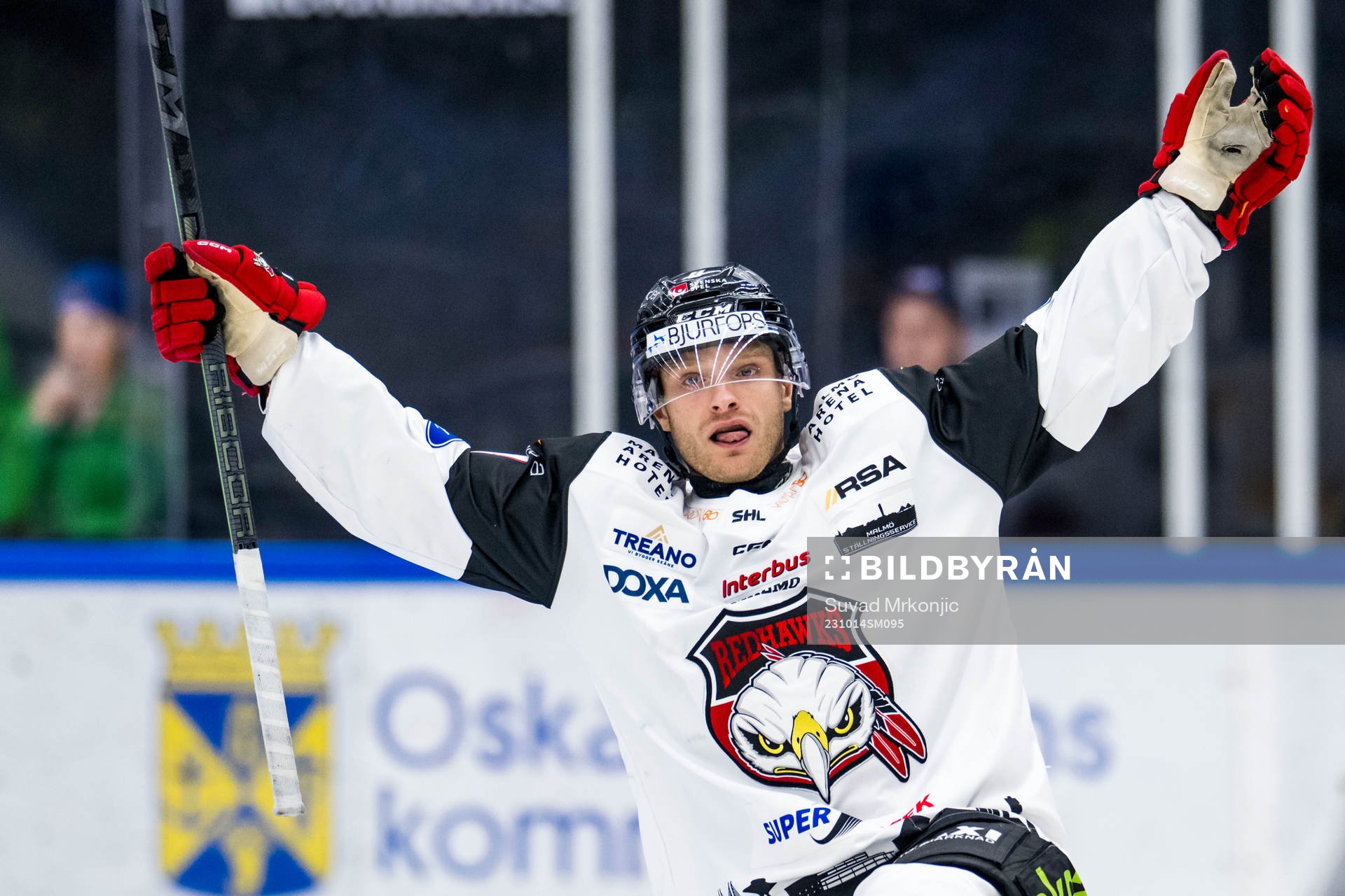 IF Malmö Redhawks Johan Olofsson jublar