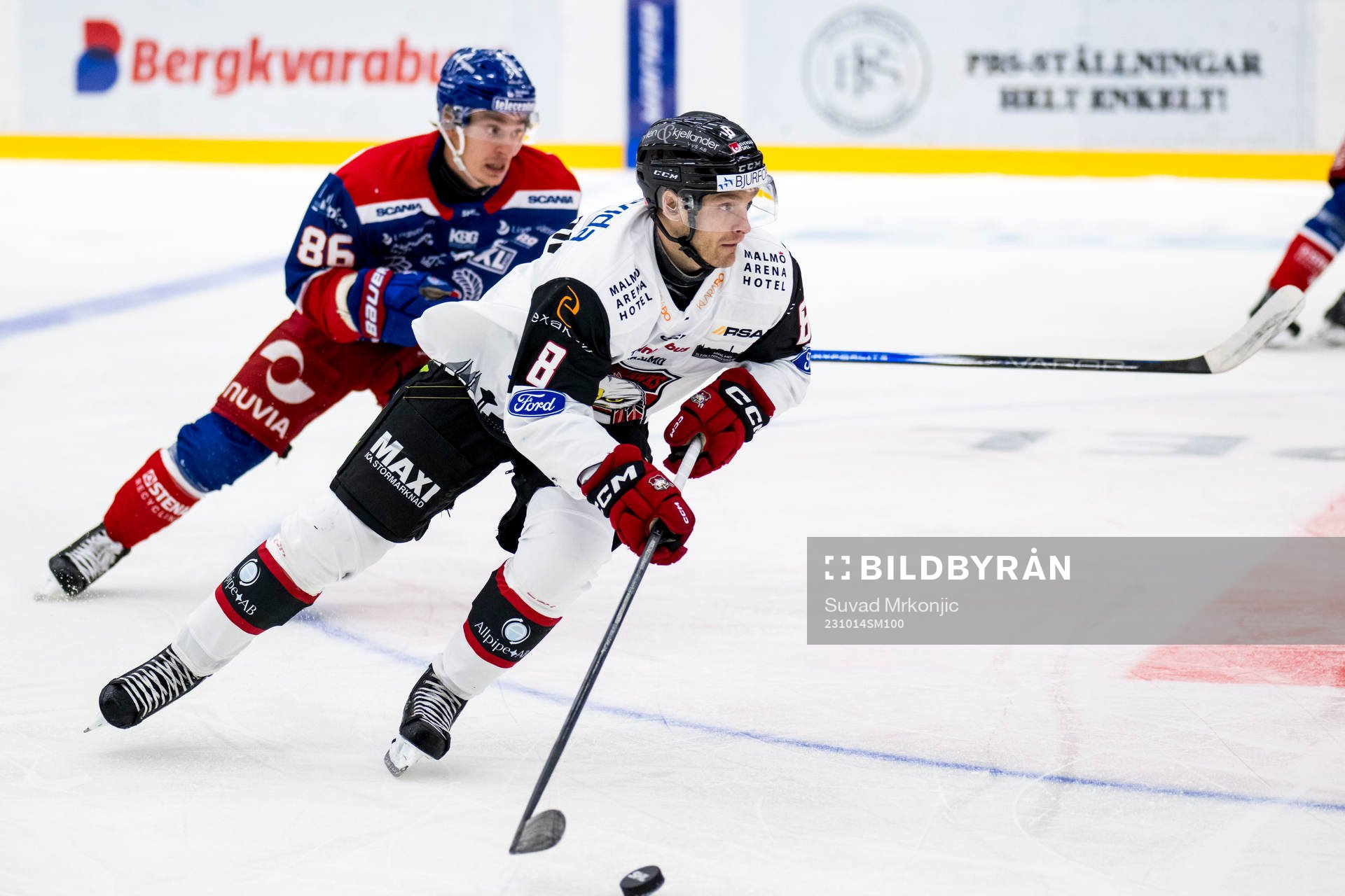 IK Oskarshamns Lukas Jasek och Malmö Redhawks Johan