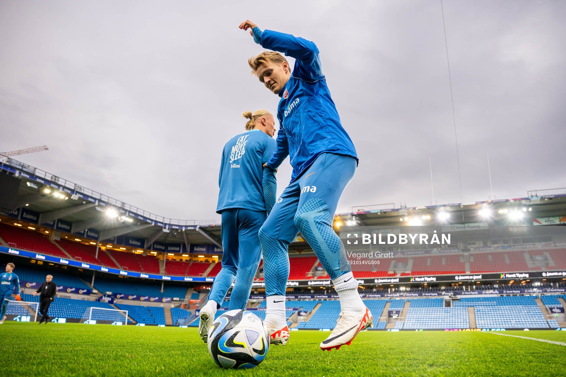 Erling Braut Haaland and Martin Ødegaard of the Norwegian