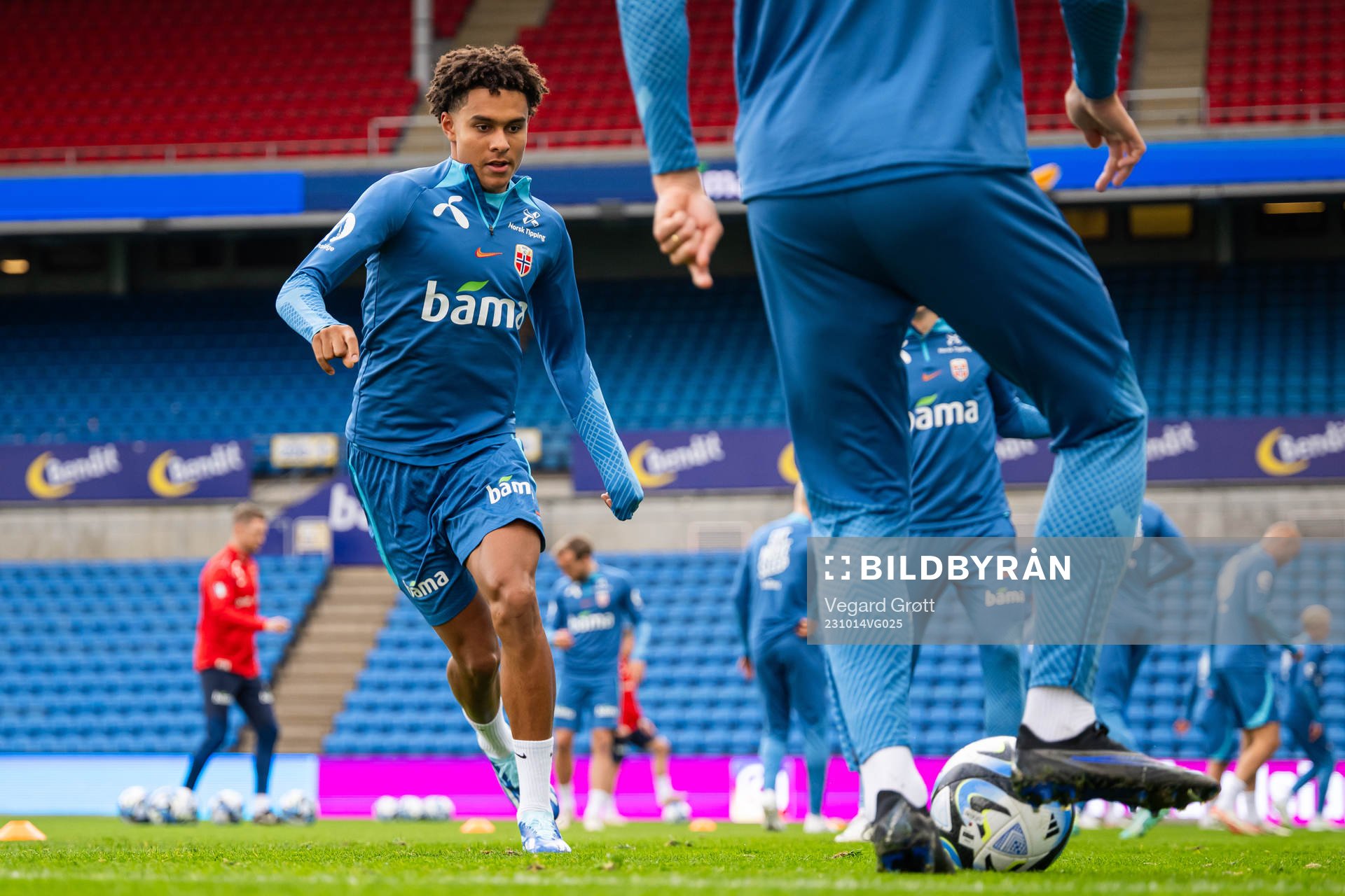 Antonio Nusa of the Norwegian national football team