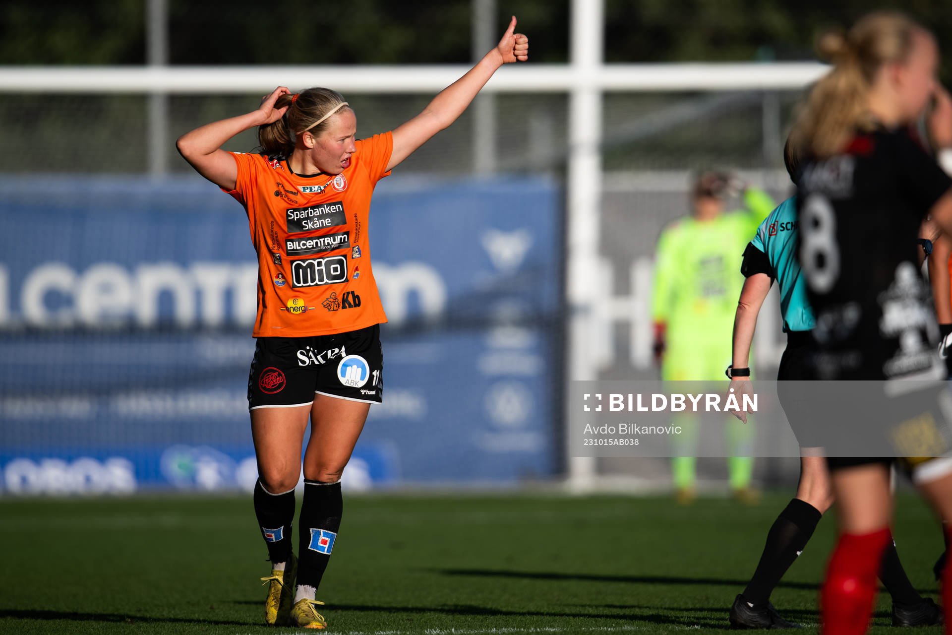 Kristianstads Hlin Eiriksdottir visar tummen up