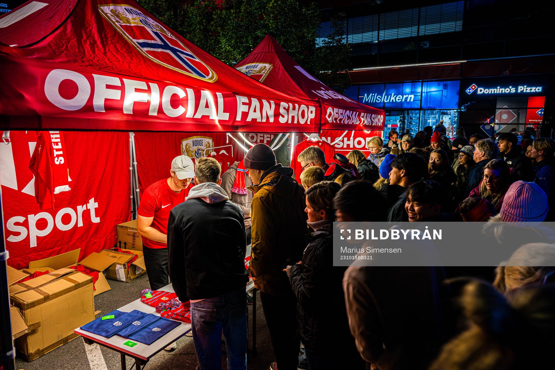 Fans ahead ofi the UEFA Euro Qualifier football match