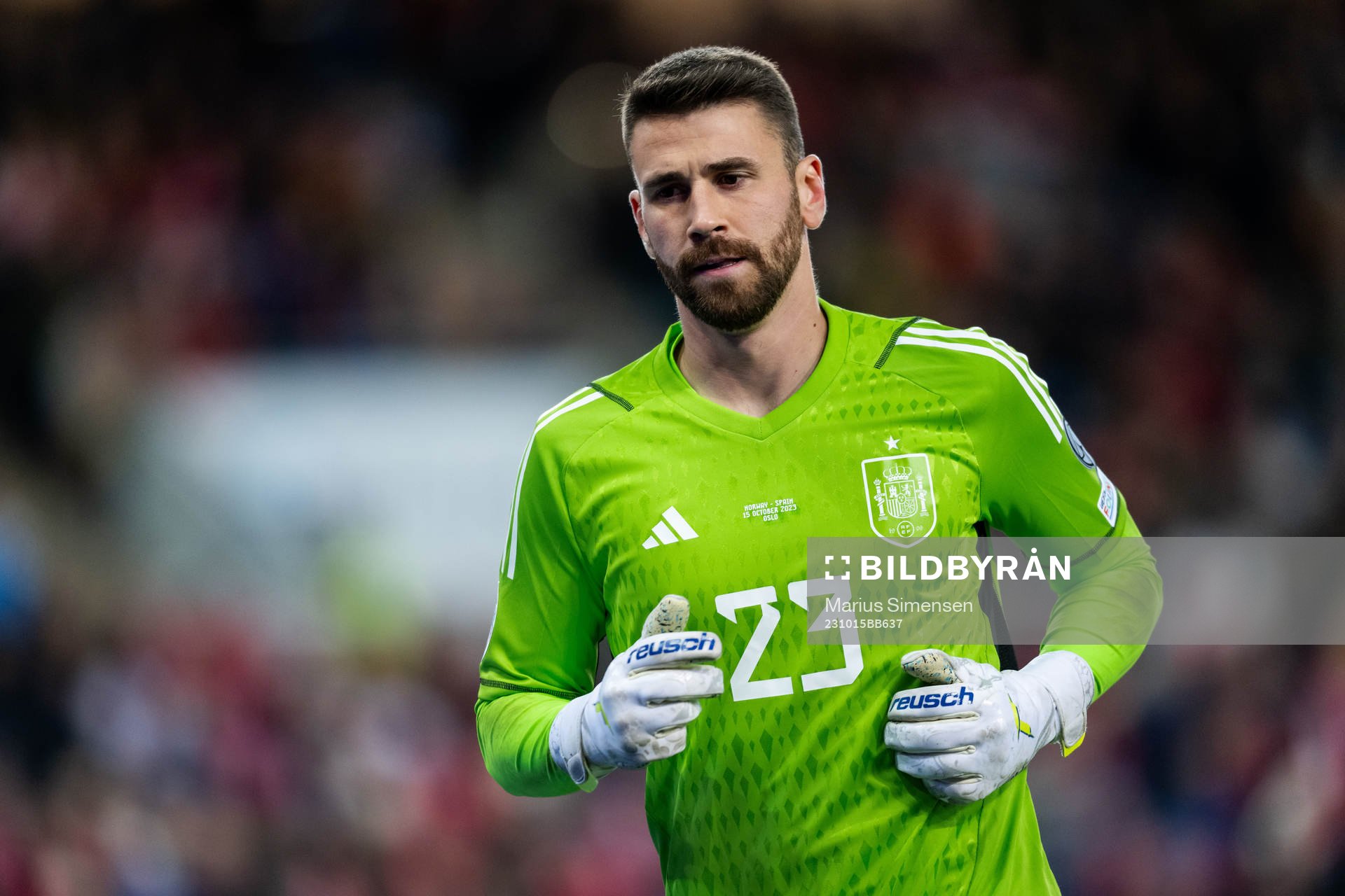 goalkeeper Unai Simon of Spain