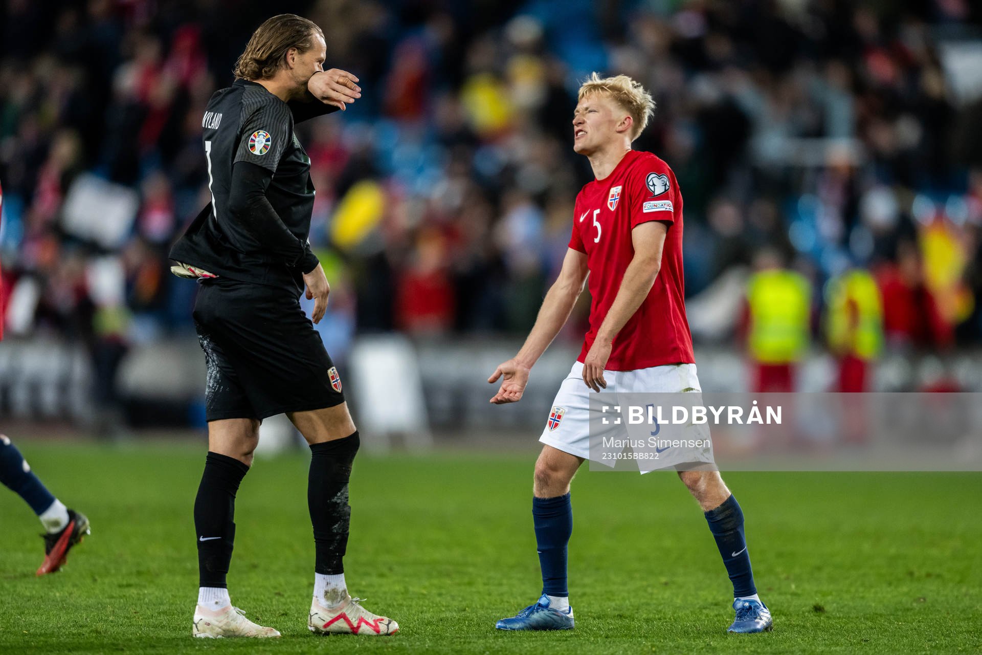 goalkeeper Ørjan Håskjold Nyland and Birger Meling of