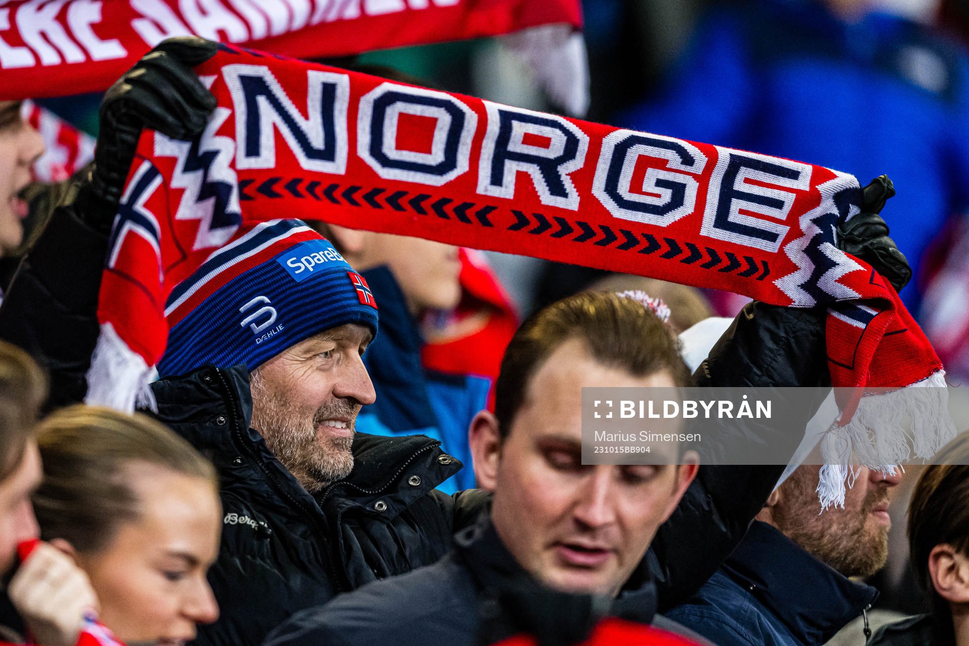 Spectators in the stands
