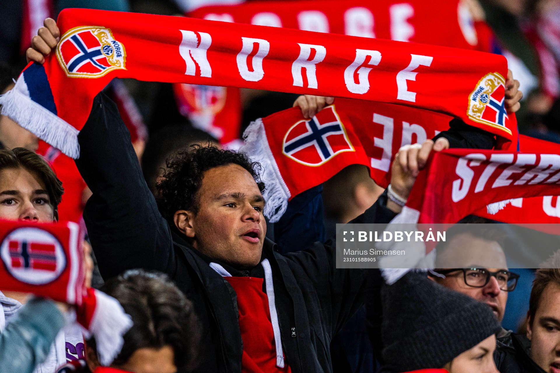 Spectators in the stands